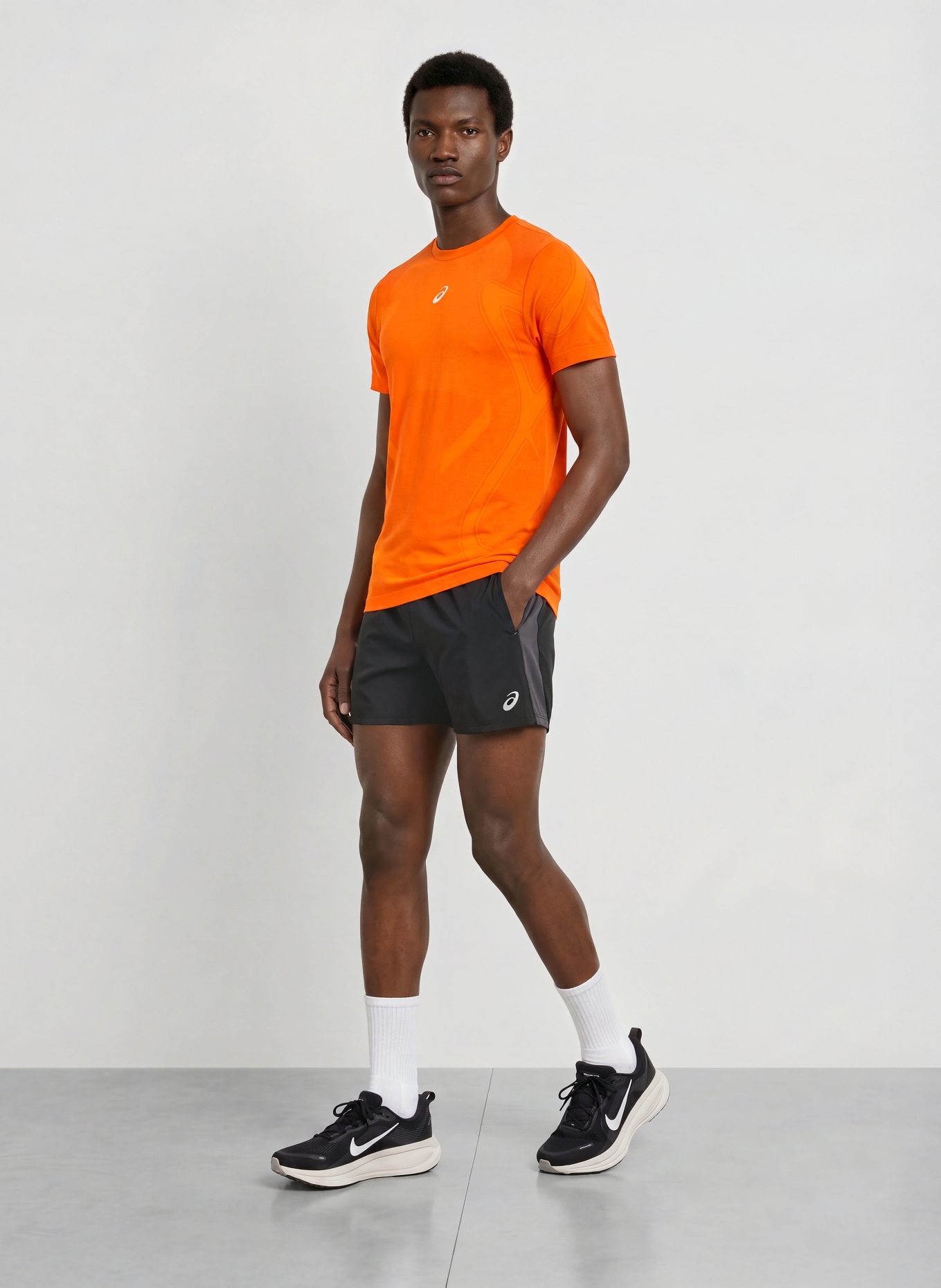 ASICS ROAD SEAMLESS SS running shirt: ORANGE