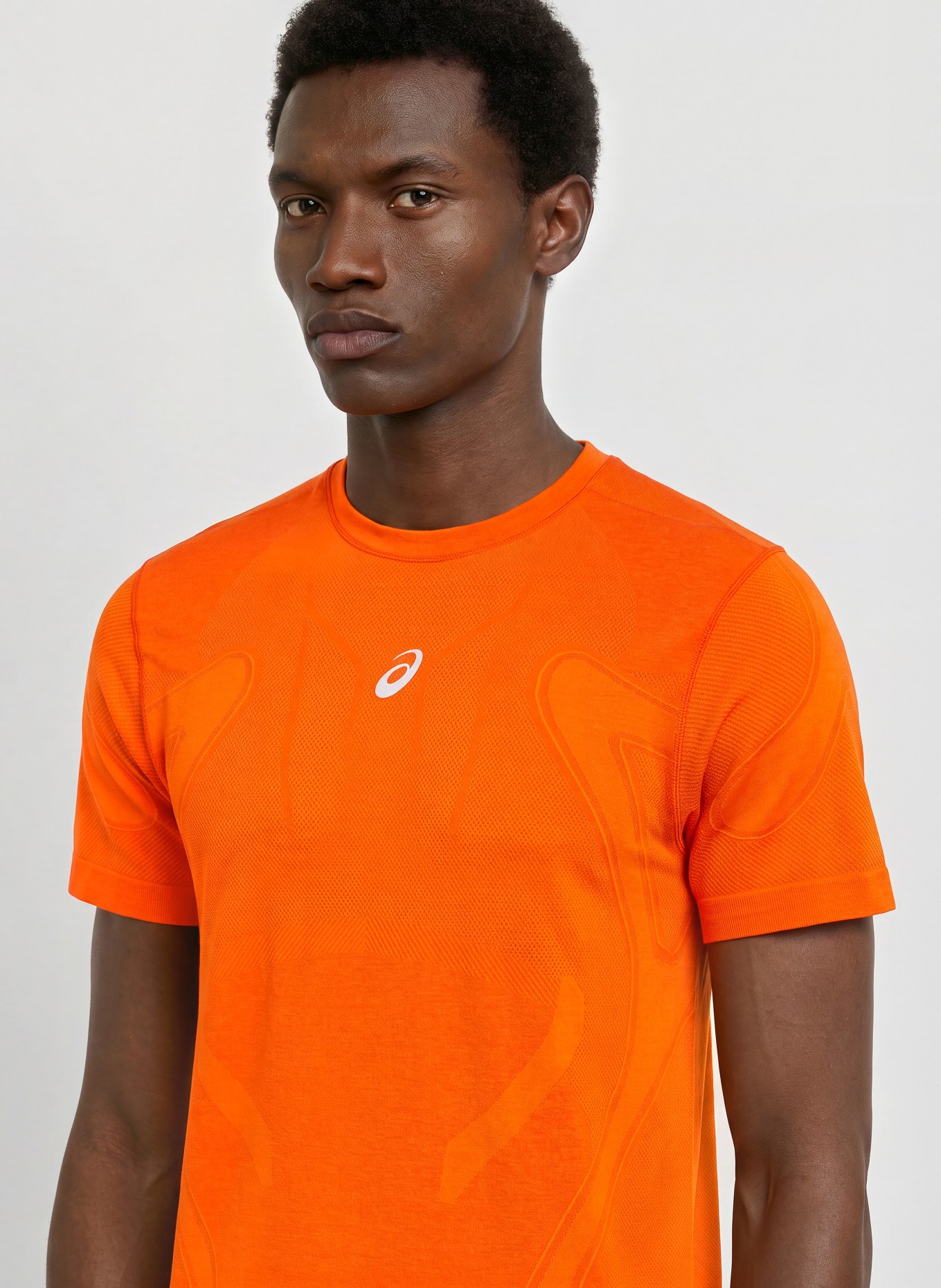 ASICS ROAD SEAMLESS SS running shirt: ORANGE