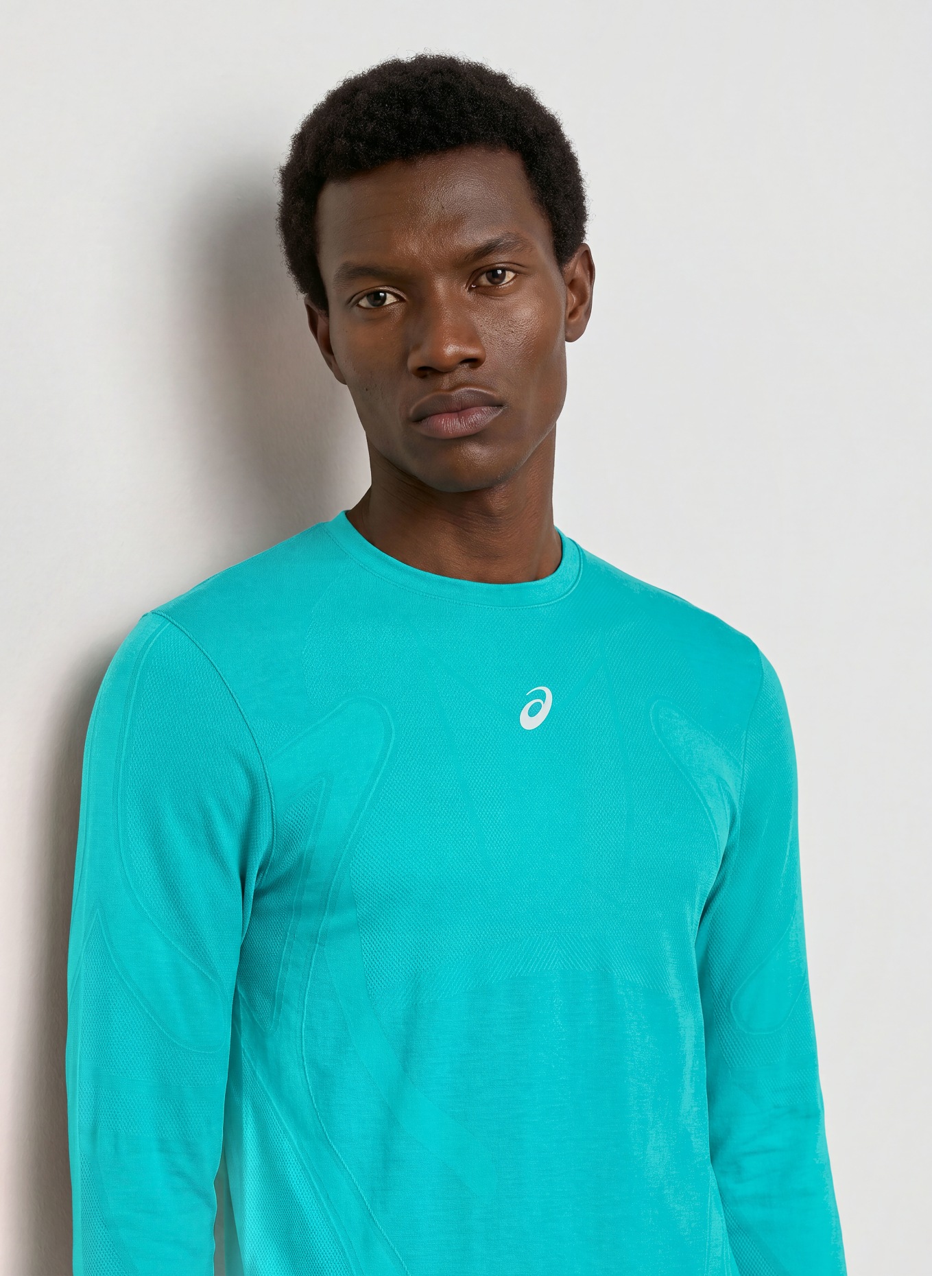 ASICS ROAD SEAMLESS LS running shirt: NEON TURQUOISE