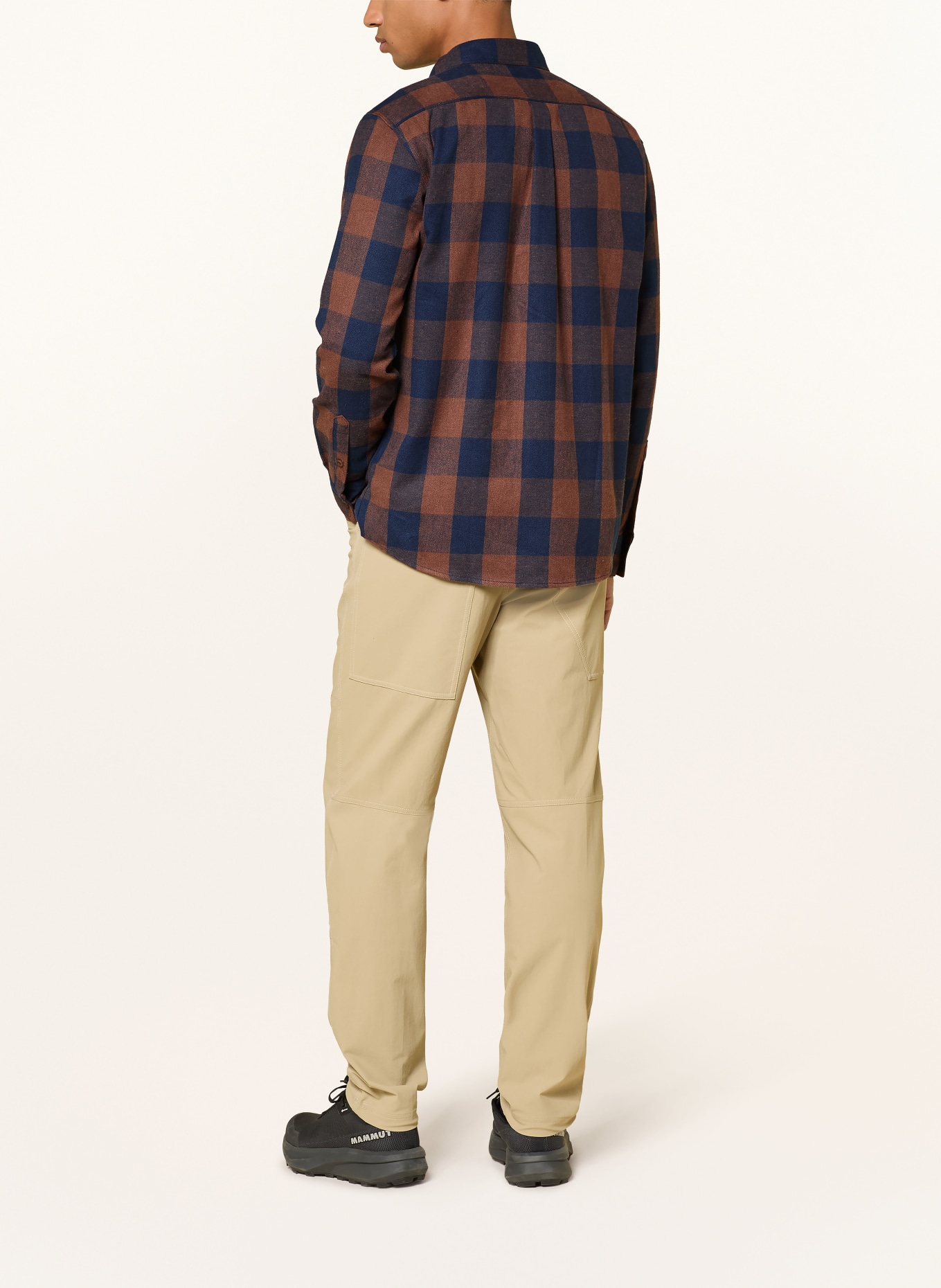 MAMMUT Outdoor shirt TAMARO: BROWN / DARK BLUE
