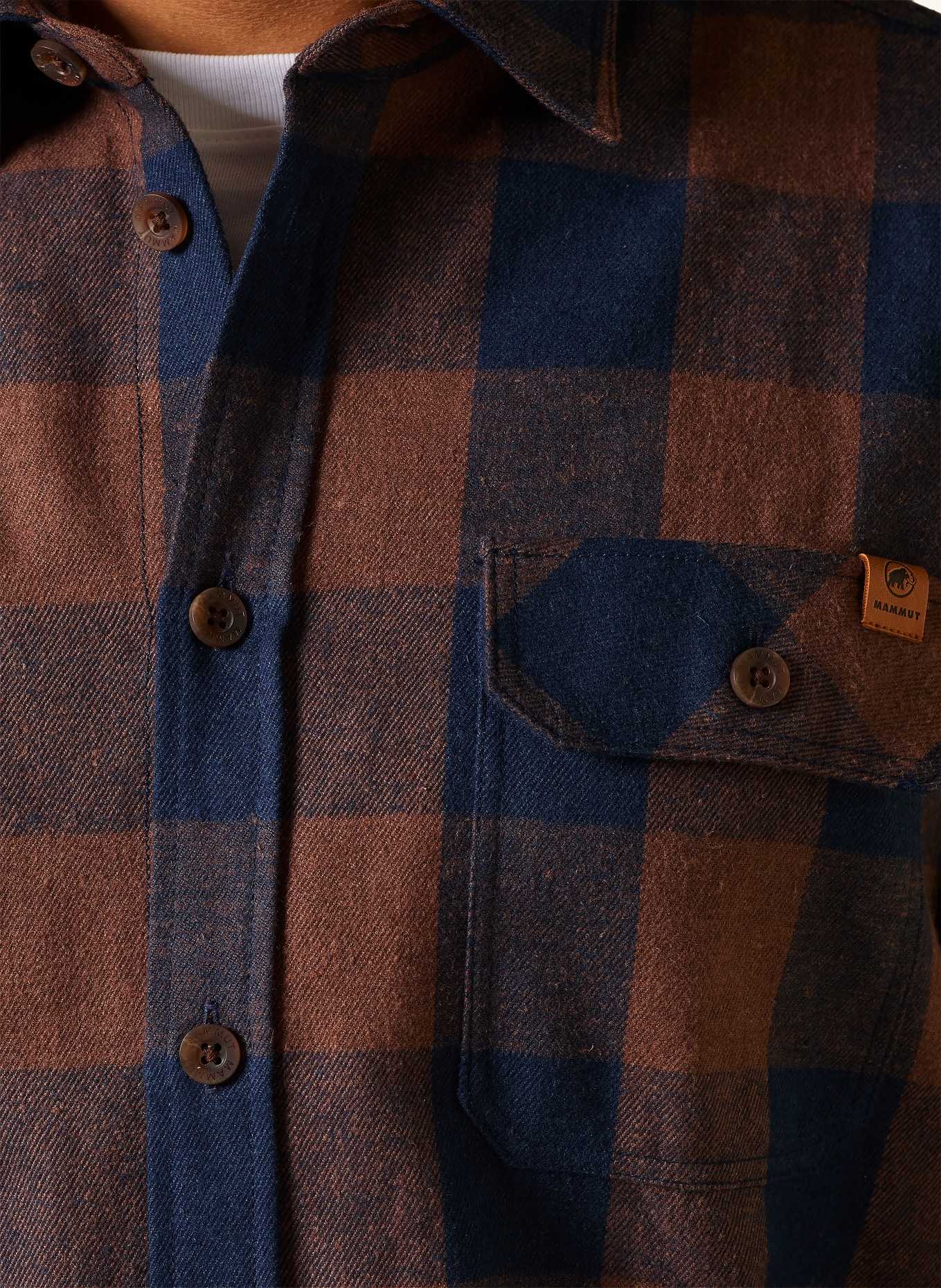 MAMMUT Outdoor shirt TAMARO: BROWN / DARK BLUE