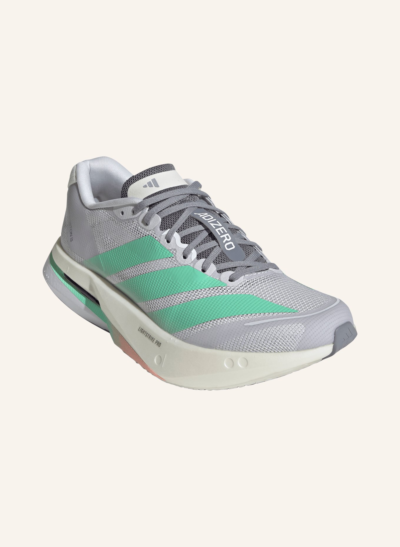 adidas Laufschuhe ADIZERO BOSTON 13: GRAU / HELLGRÜN