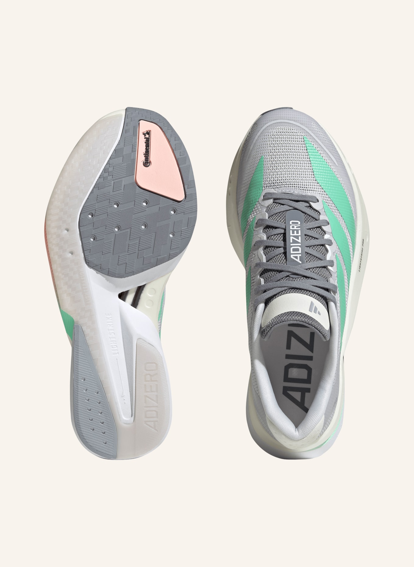 adidas Laufschuhe ADIZERO BOSTON 13: GRAU / HELLGRÜN