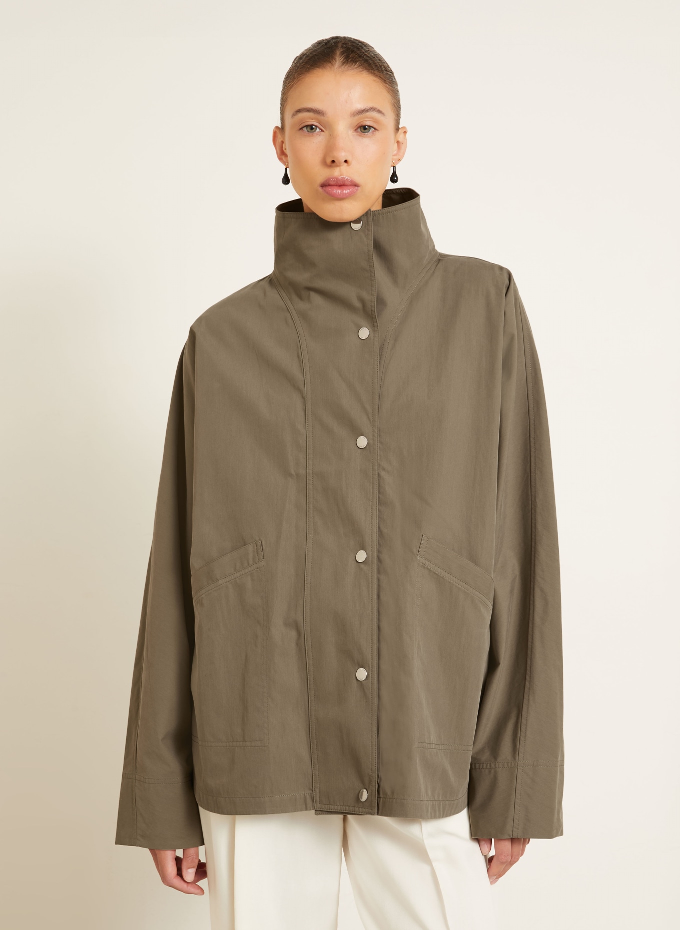 TOTEME Oversized-Jacke: KHAKI