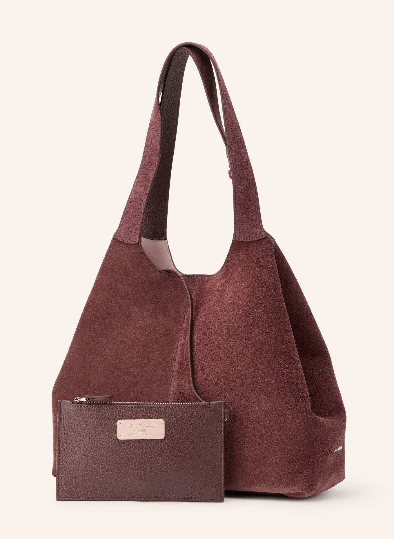 COCCINELLE Hobo-tas met etui: DONKERROOD