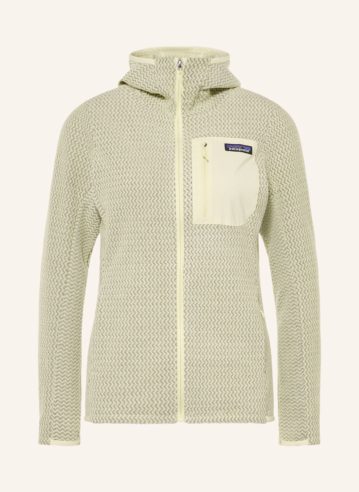 patagonia Fleecejas R1® AIR: LICHTGROEN / LICHTGEEL