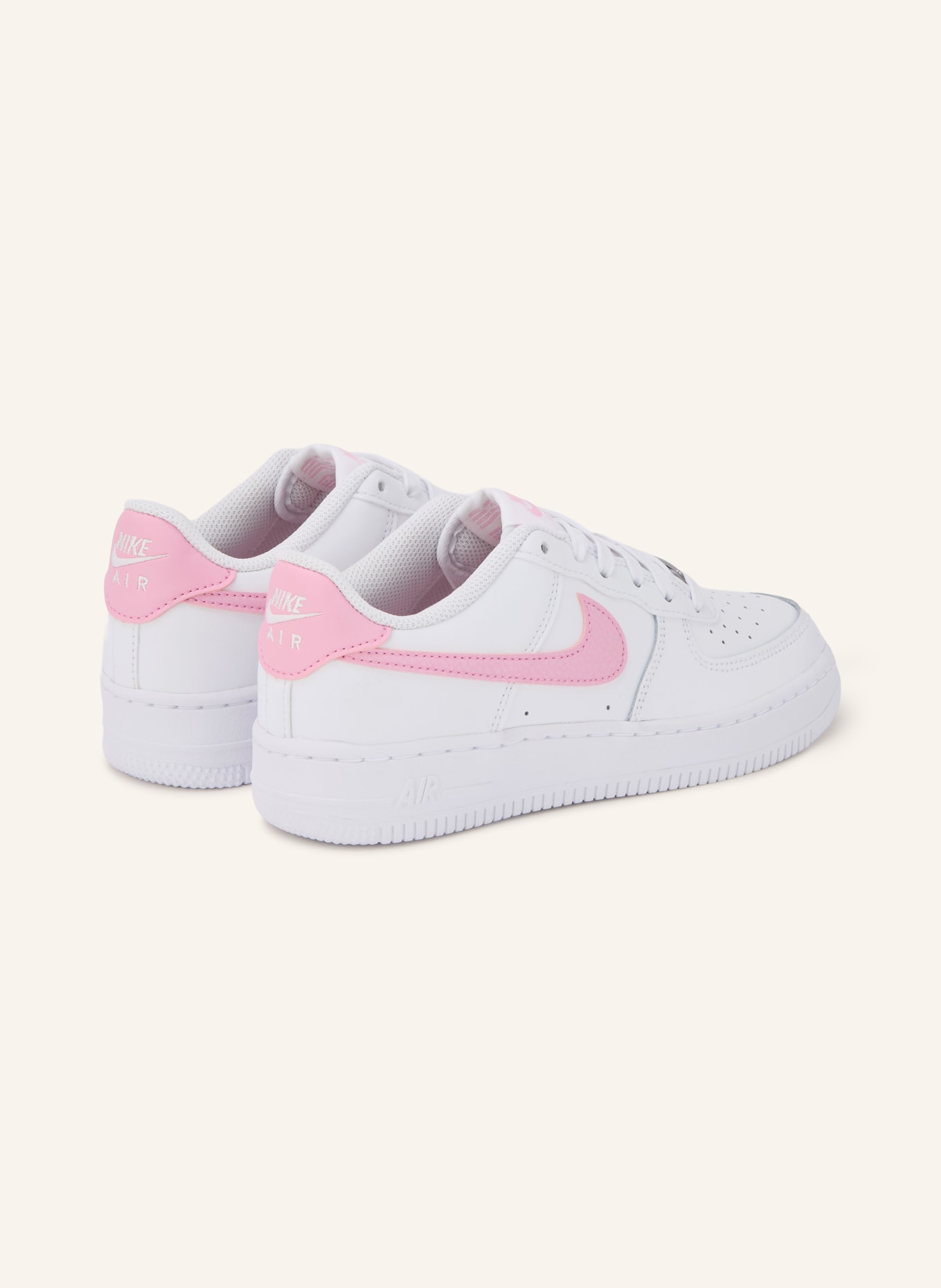 Nike AIR FORCE 1 sneaker: WHITE / PINK