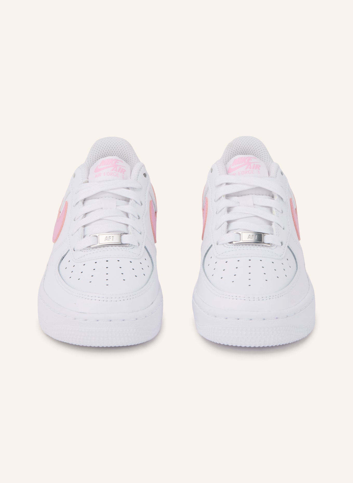 Nike AIR FORCE 1 sneaker: WHITE / PINK