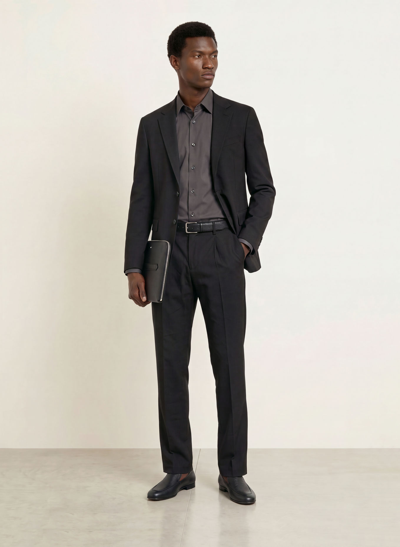OLYMP Chemise Level Five coupe ajustée: GRIS FONCÉ