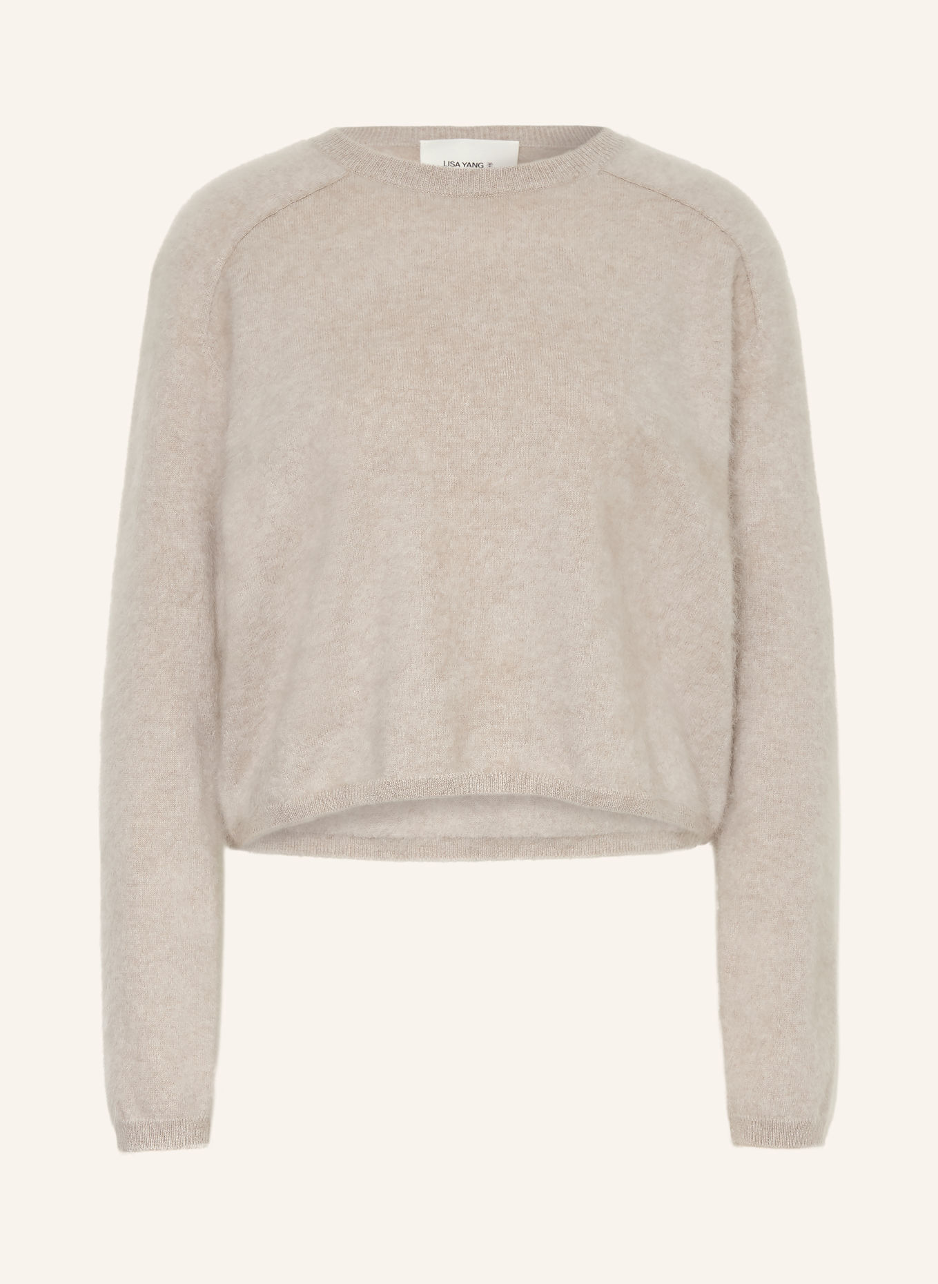 LISA YANG Cashmere sweater LEXIA: LIGHT GRAY