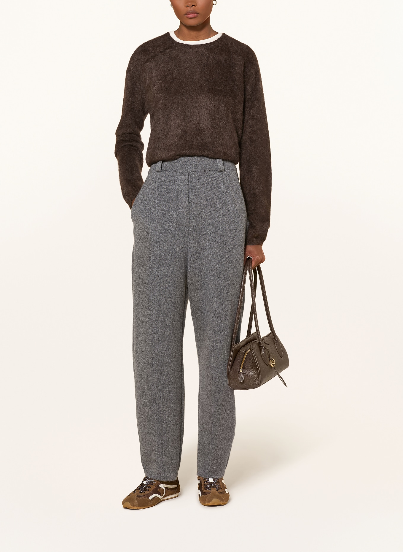 LISA YANG Cashmere-Pullover LEXIA: DUNKELBRAUN