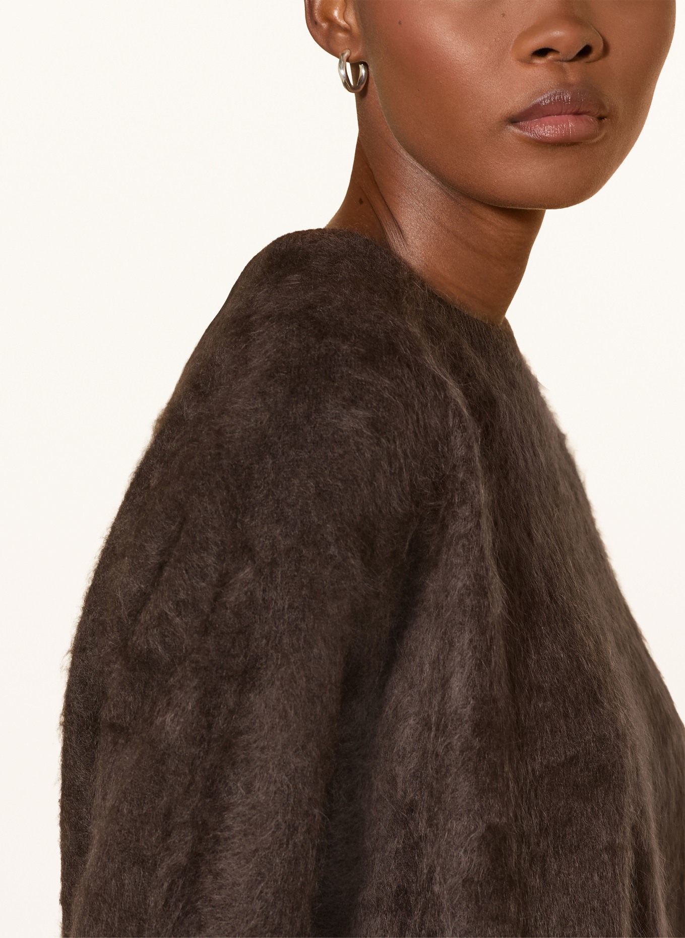 LISA YANG Cashmere-Pullover LEXIA: DUNKELBRAUN