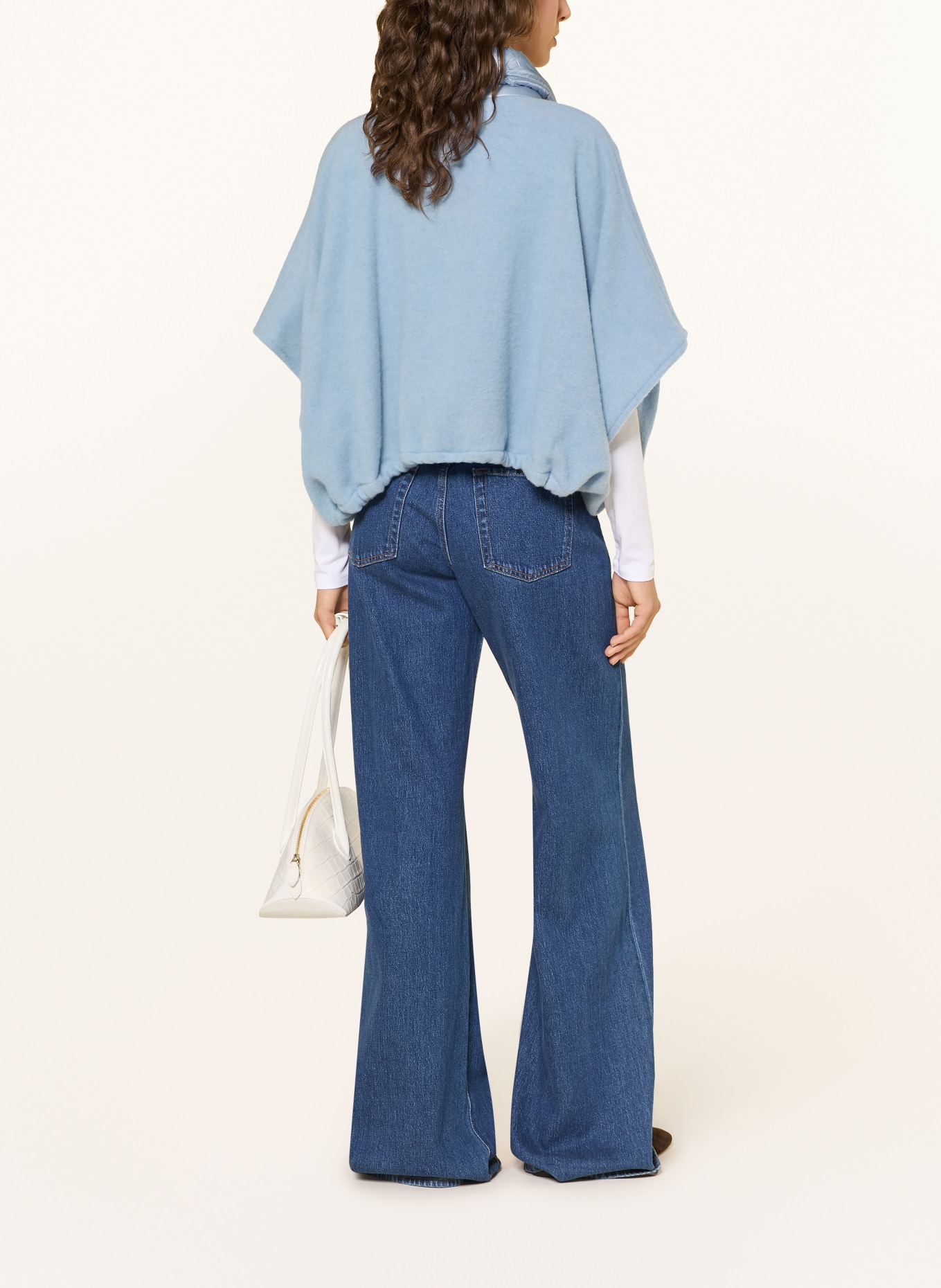 HERNO Dress in mixed materials: LIGHT BLUE