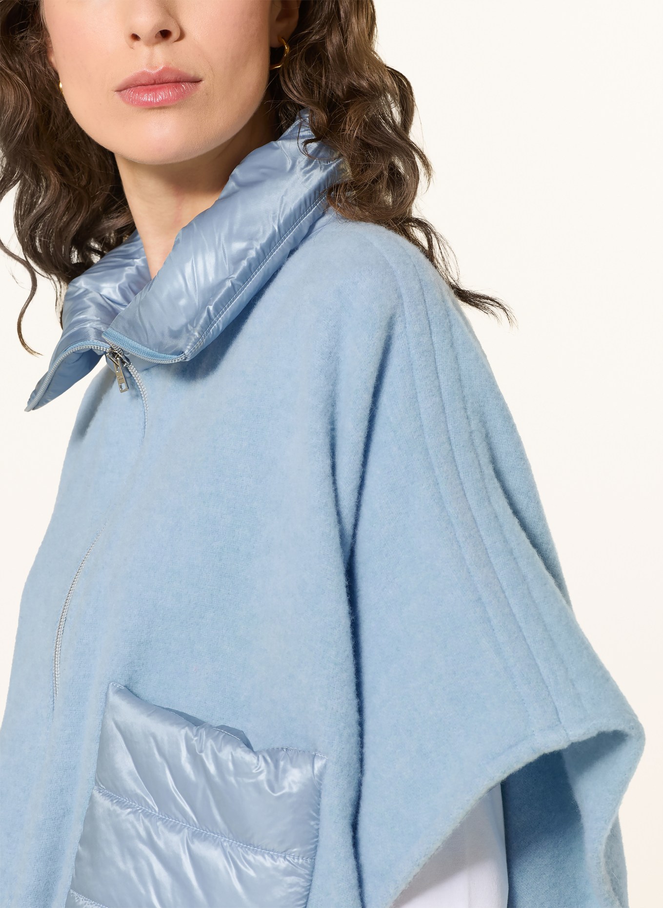 HERNO Dress in mixed materials: LIGHT BLUE