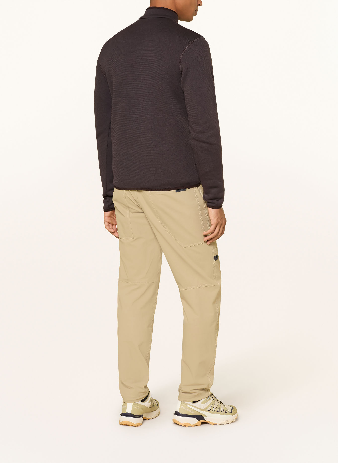 odlo WOOL Midlayer made of merino wool: DARK BROWN