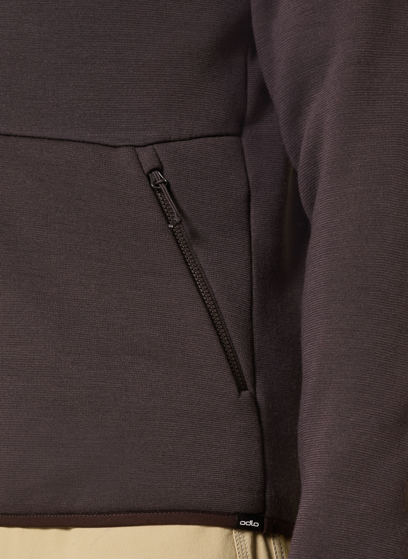 odlo WOOL Midlayer made of merino wool: DARK BROWN