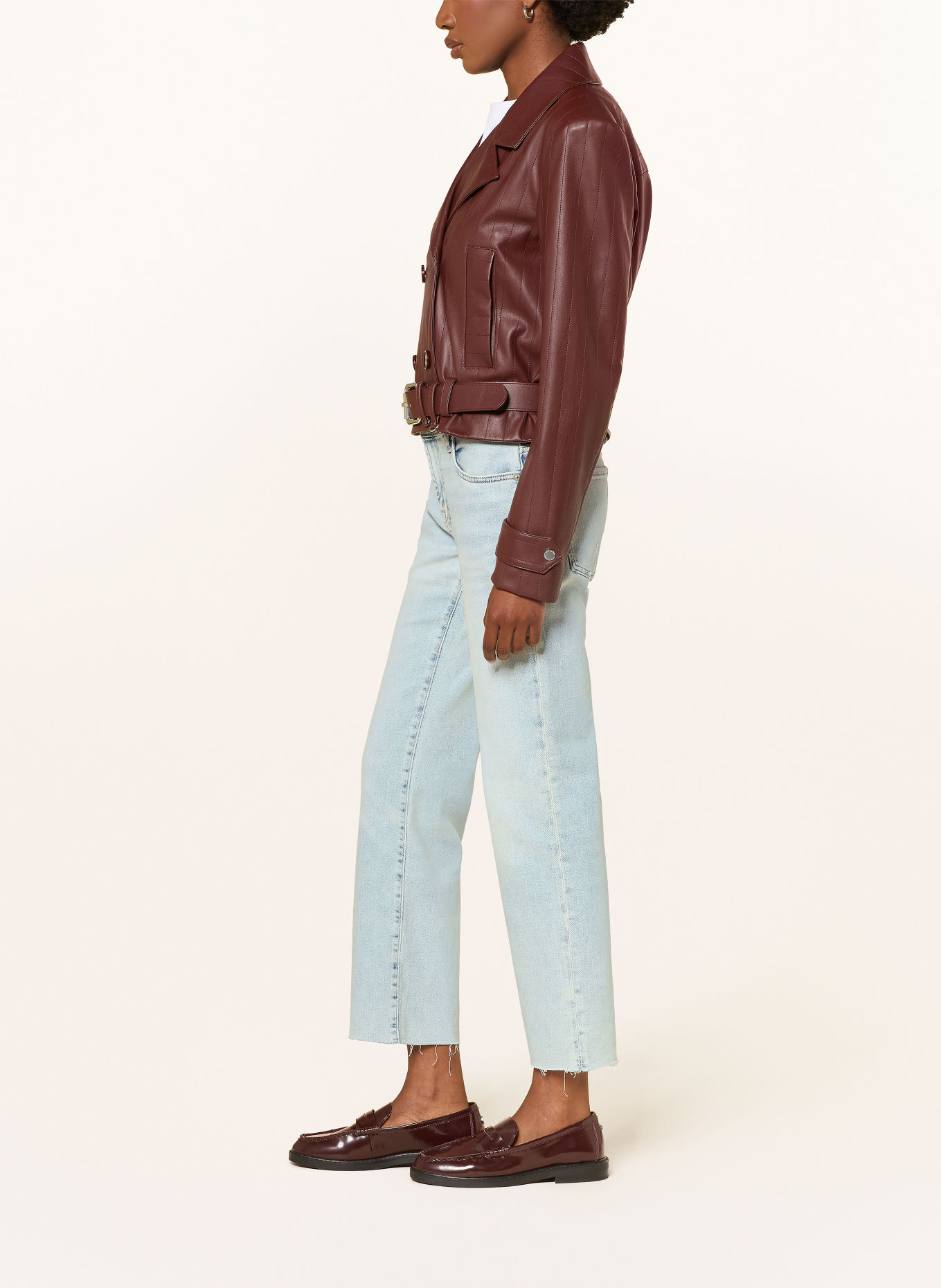 7 for all mankind Jean droit CALIE STRAIGHT ANKLE: 1A0 Sunset Beach