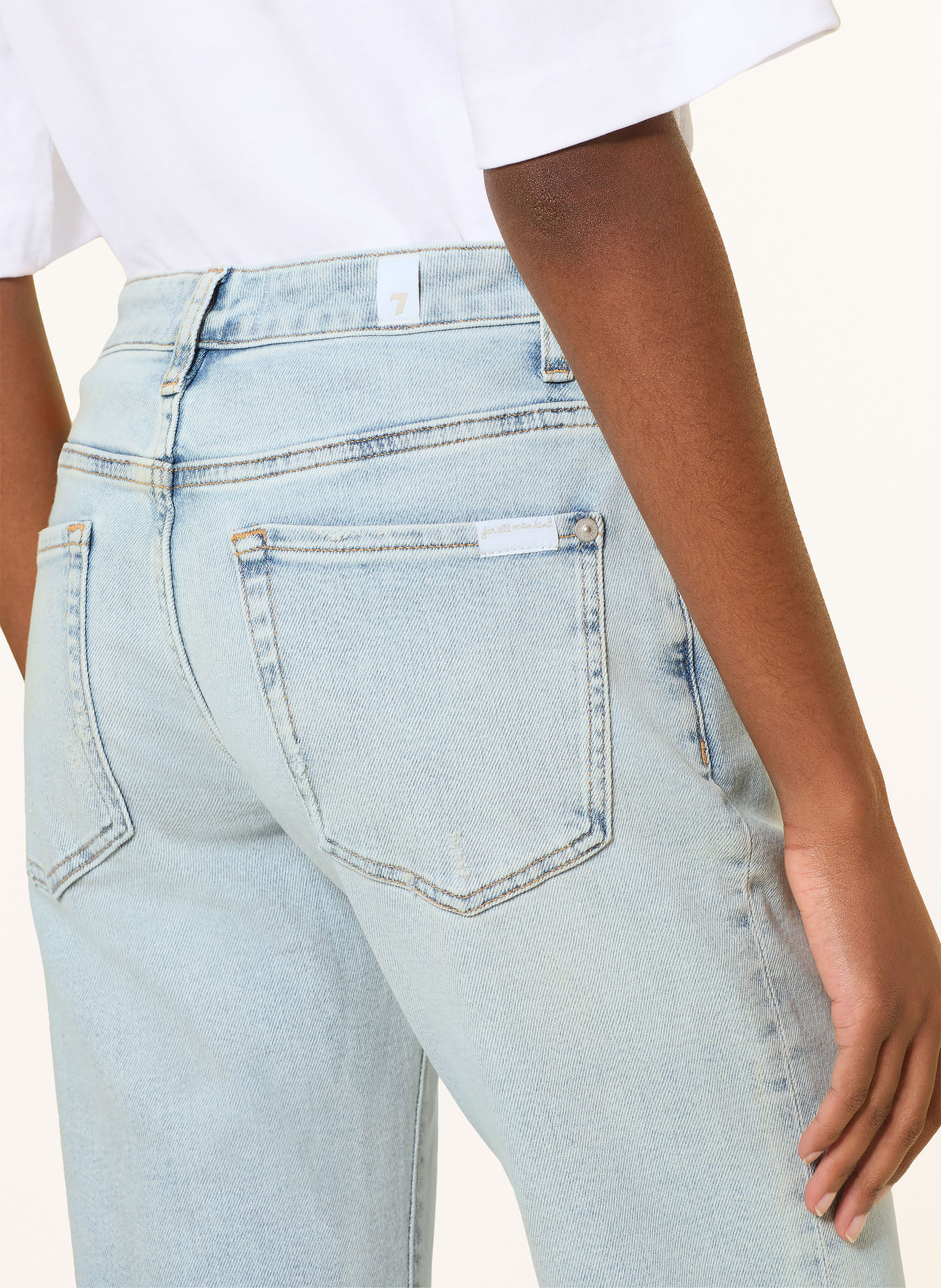 7 for all mankind Jean droit CALIE STRAIGHT ANKLE: 1A0 Sunset Beach