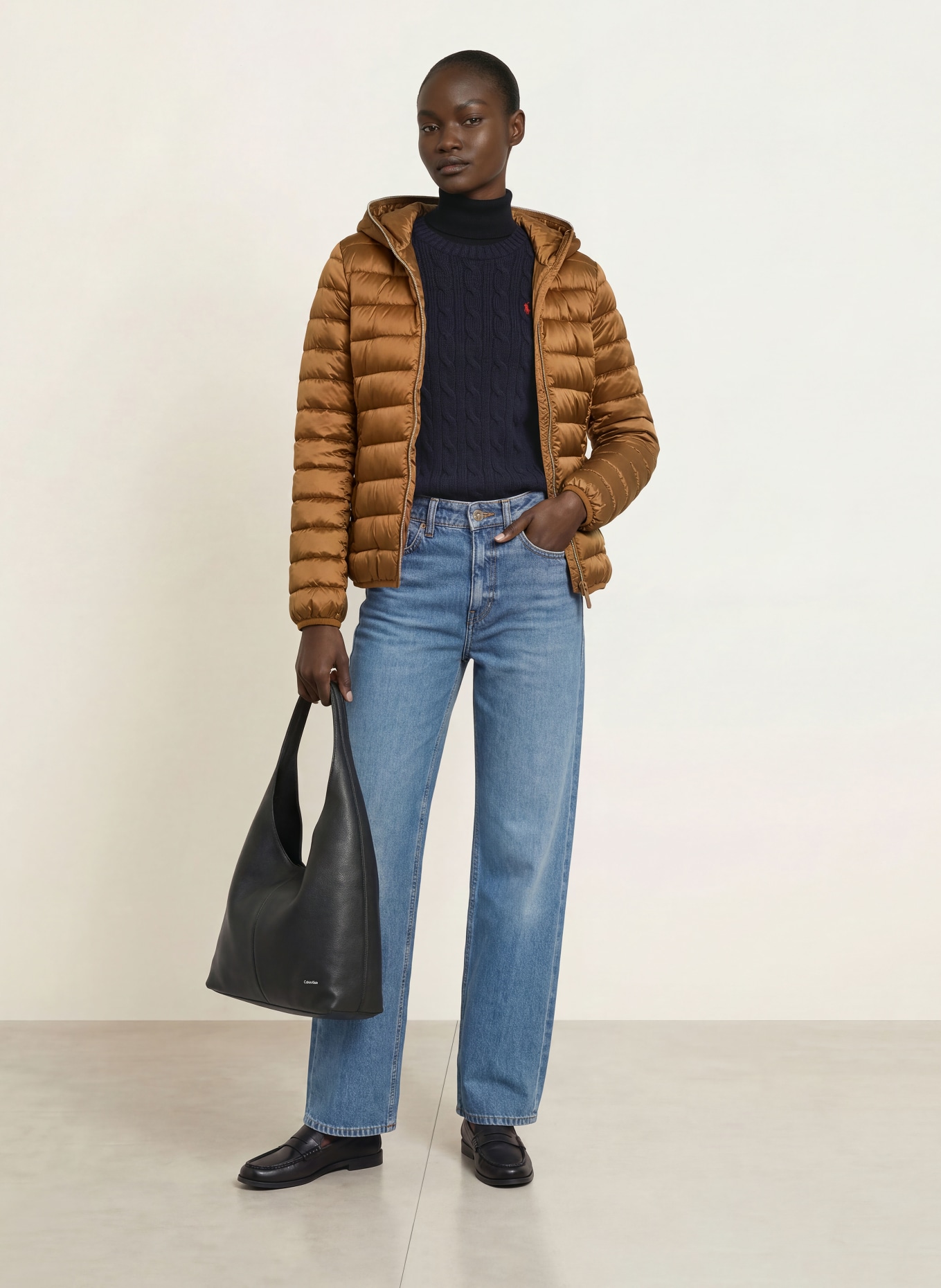 SAVE THE DUCK ALEXIS quilted jacket: BROWN