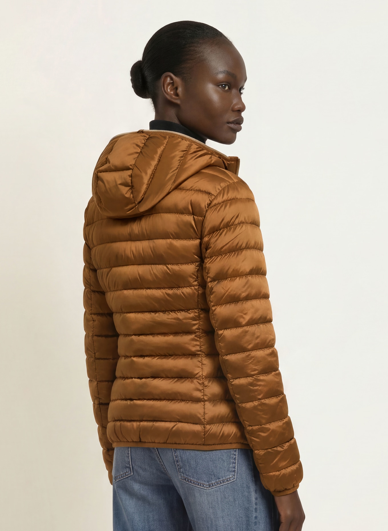 SAVE THE DUCK ALEXIS quilted jacket: BROWN
