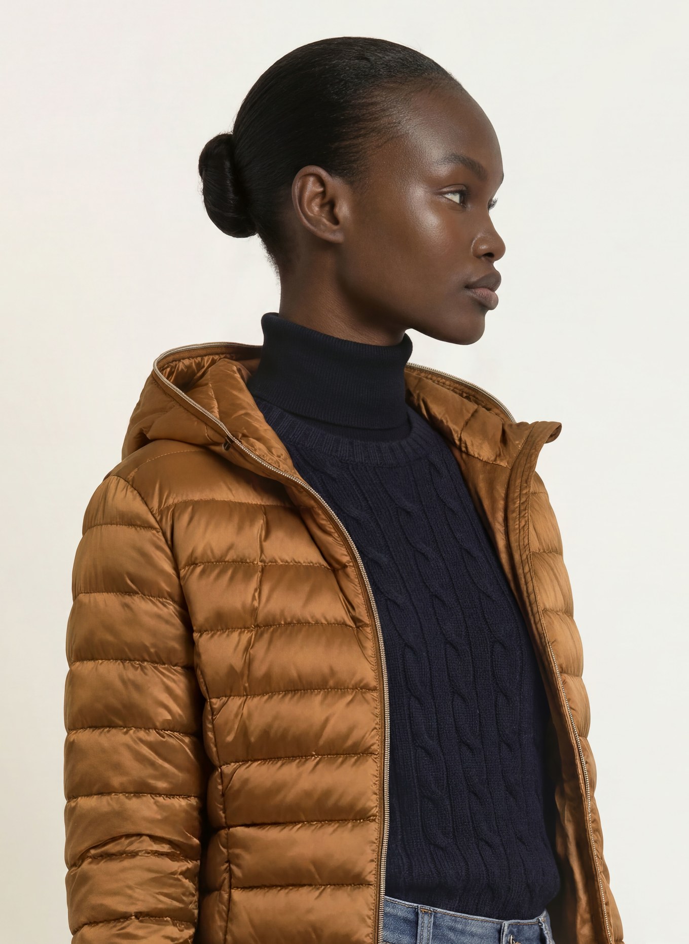 SAVE THE DUCK ALEXIS quilted jacket: BROWN