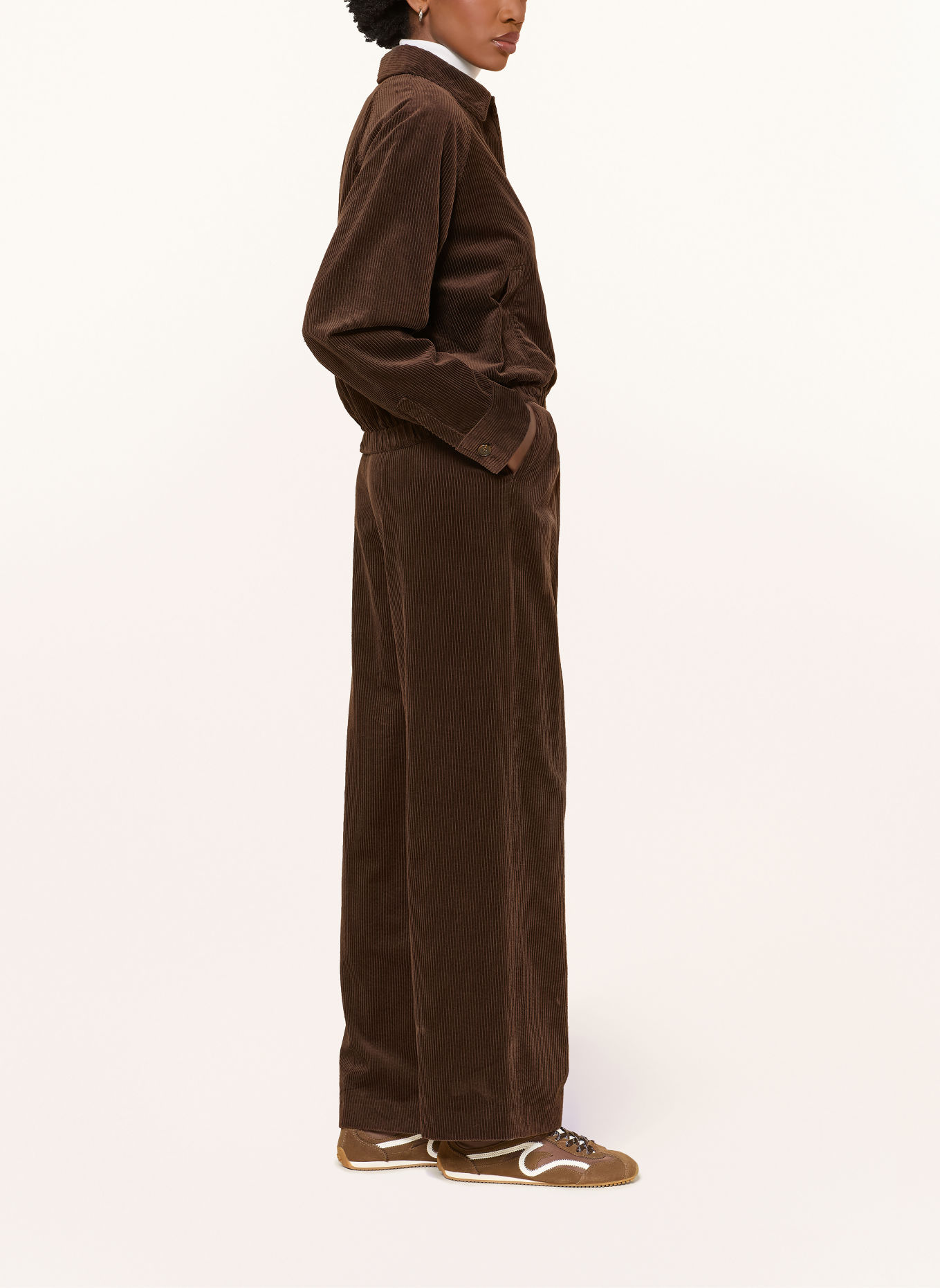MRS & HUGS Marlenehose aus Cord: DUNKELBRAUN