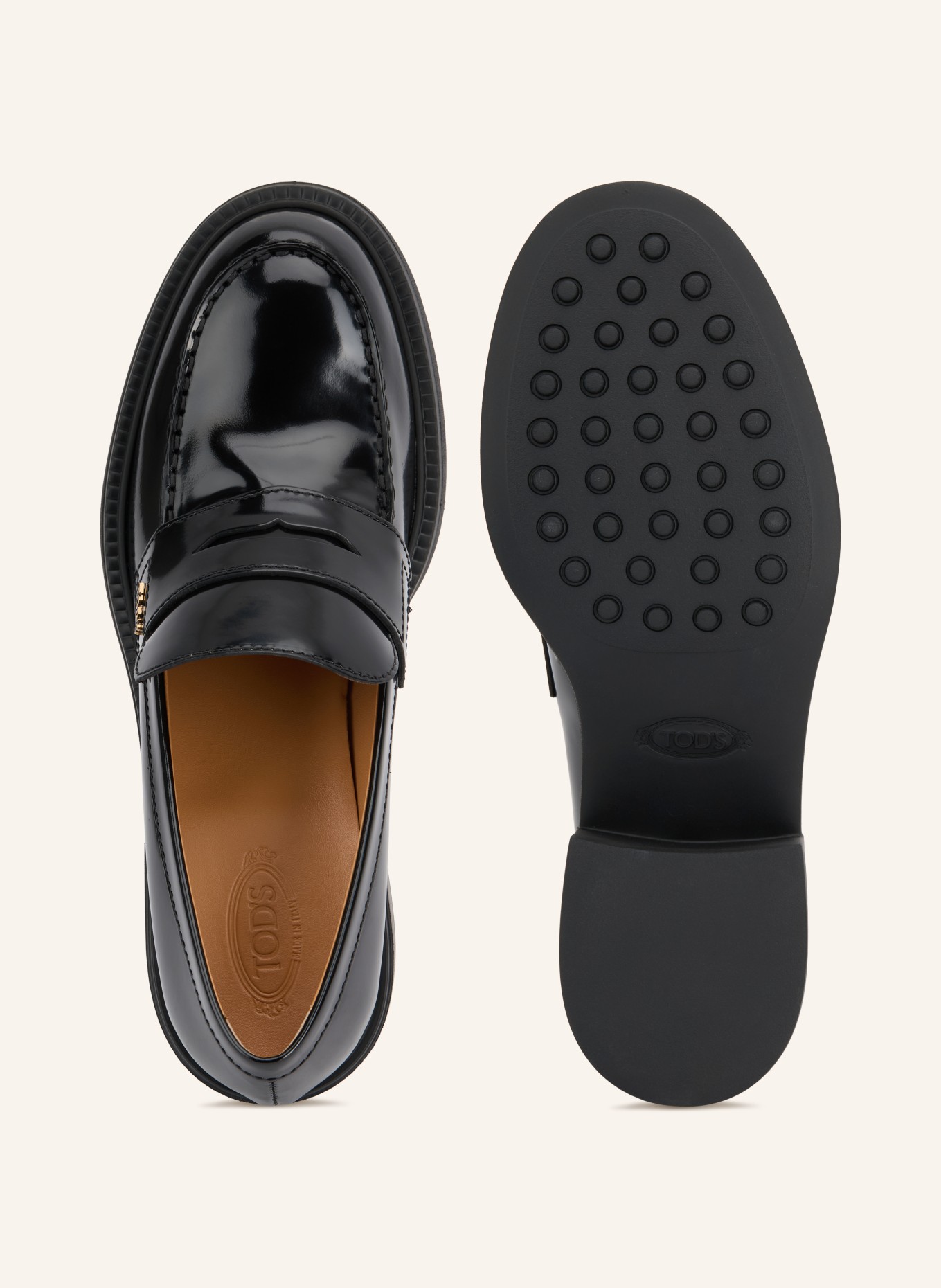 TOD'S Mokasíny typu Penny: ČERNÁ