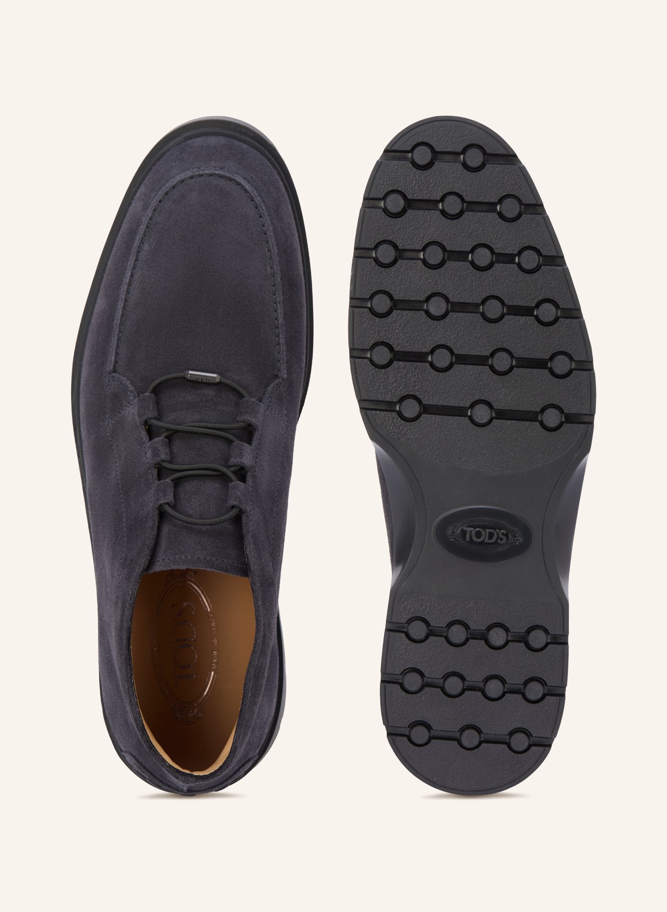 TOD'S Chaussures à lacets POLACCO ELASTICO IBRIDO ESTIVO: GRIS FONCÉ