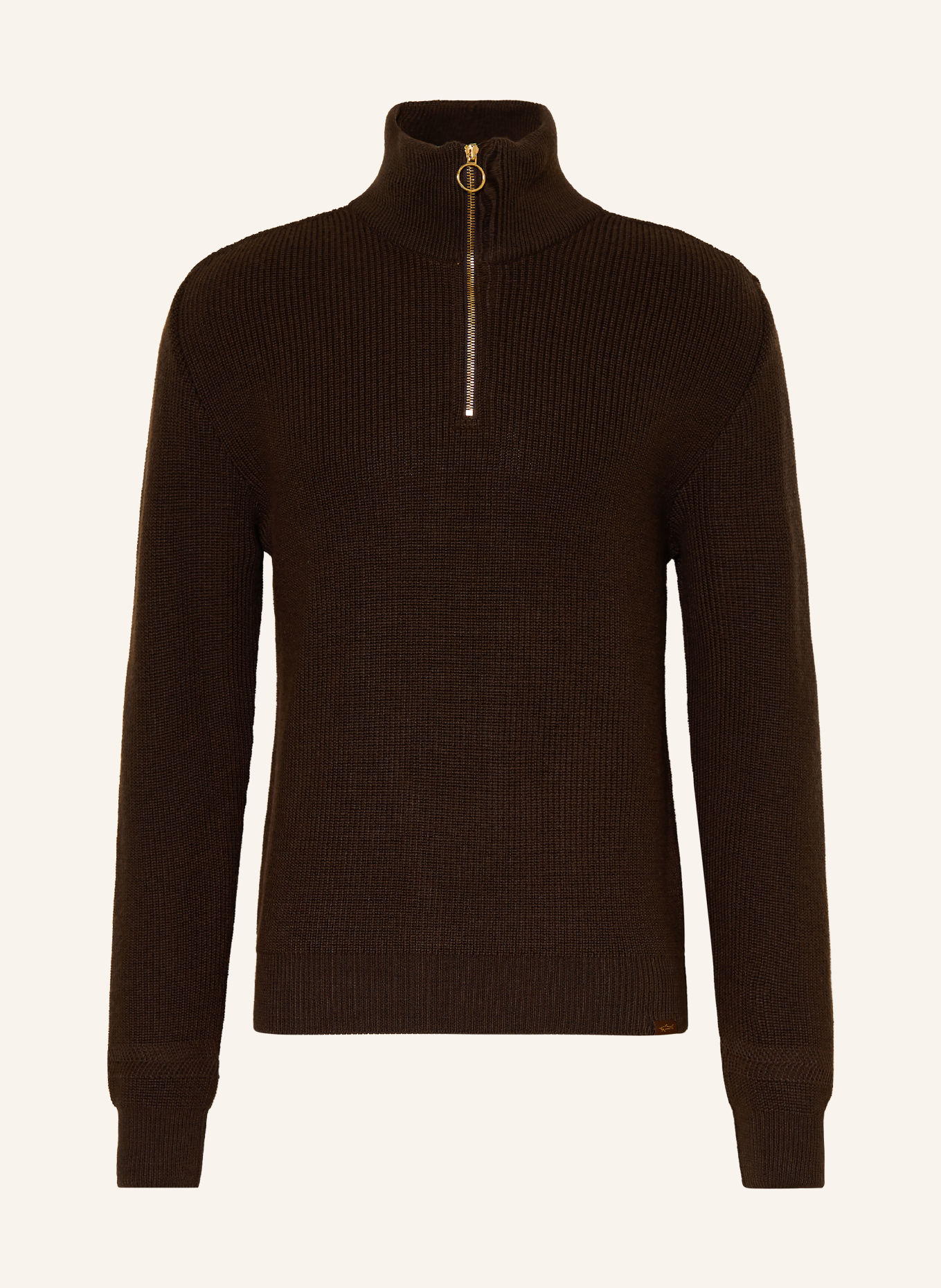 PAUL & SHARK Half-zip sweater: DARK BROWN