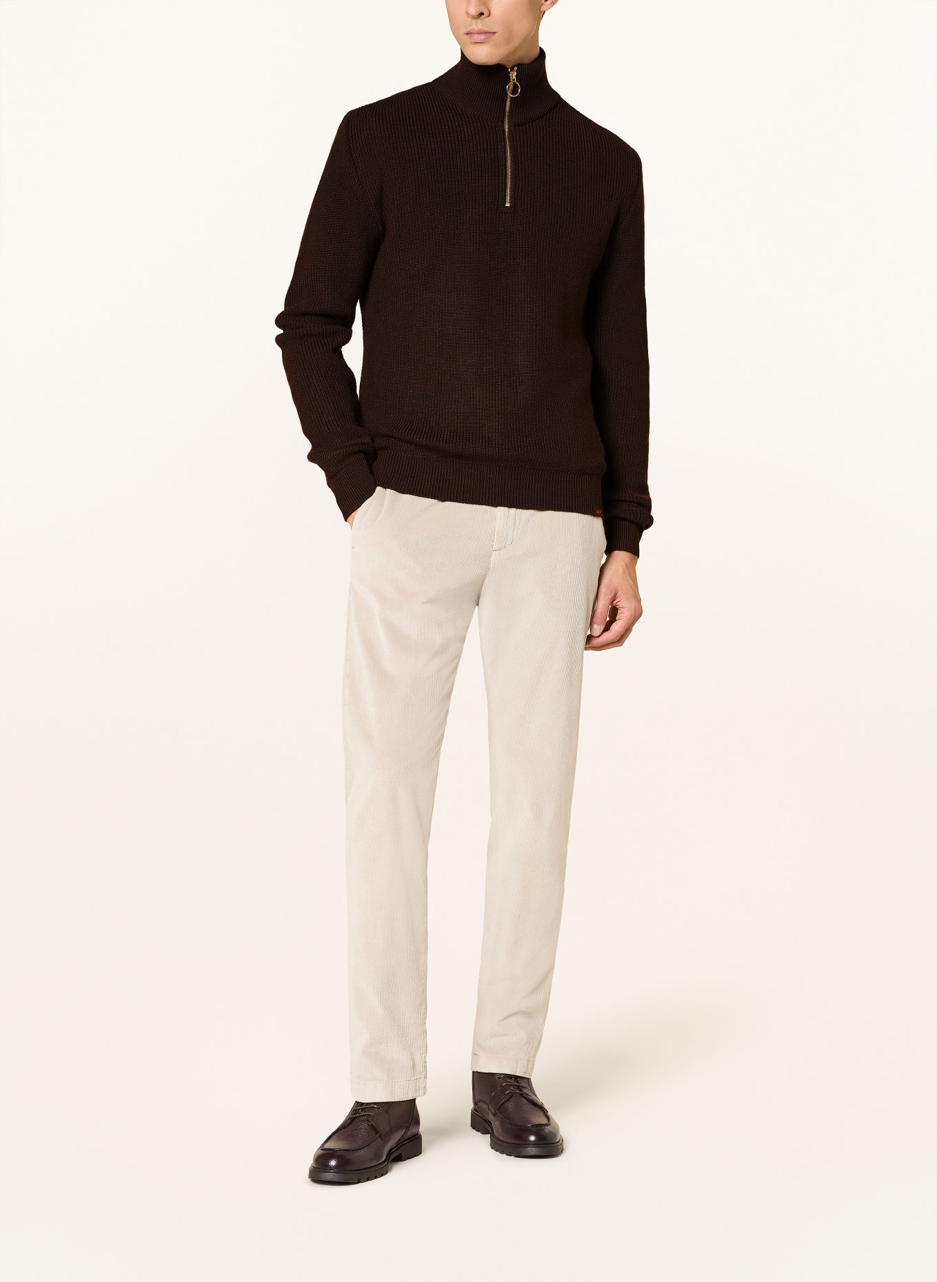 PAUL & SHARK Half-zip sweater: DARK BROWN