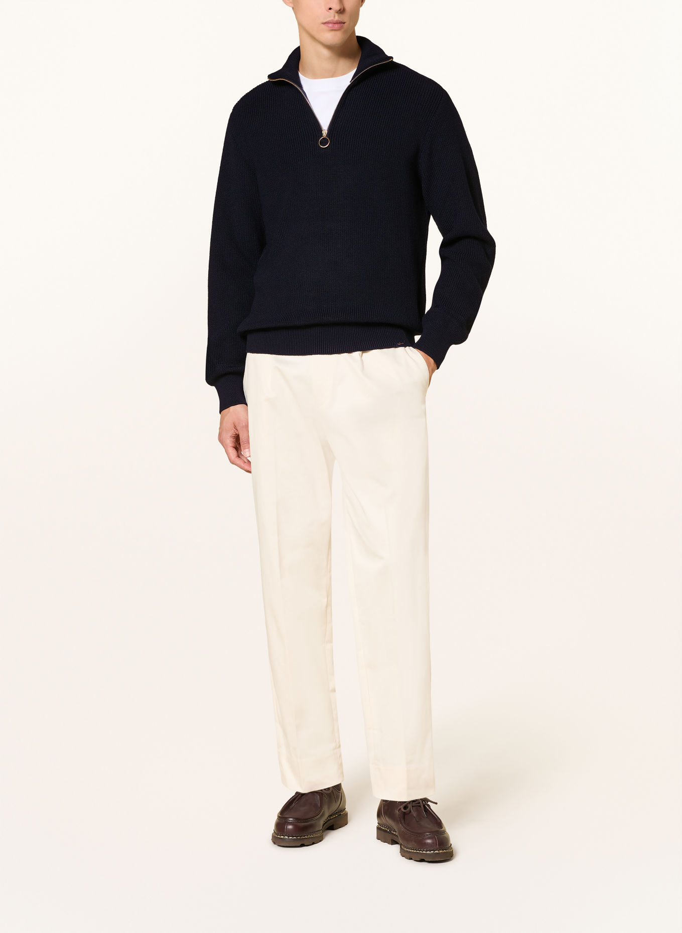 PAUL & SHARK Half-zip sweater: DARK BLUE