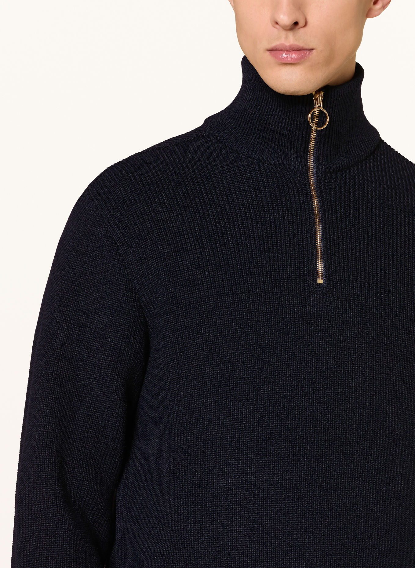 PAUL & SHARK Half-zip sweater: DARK BLUE