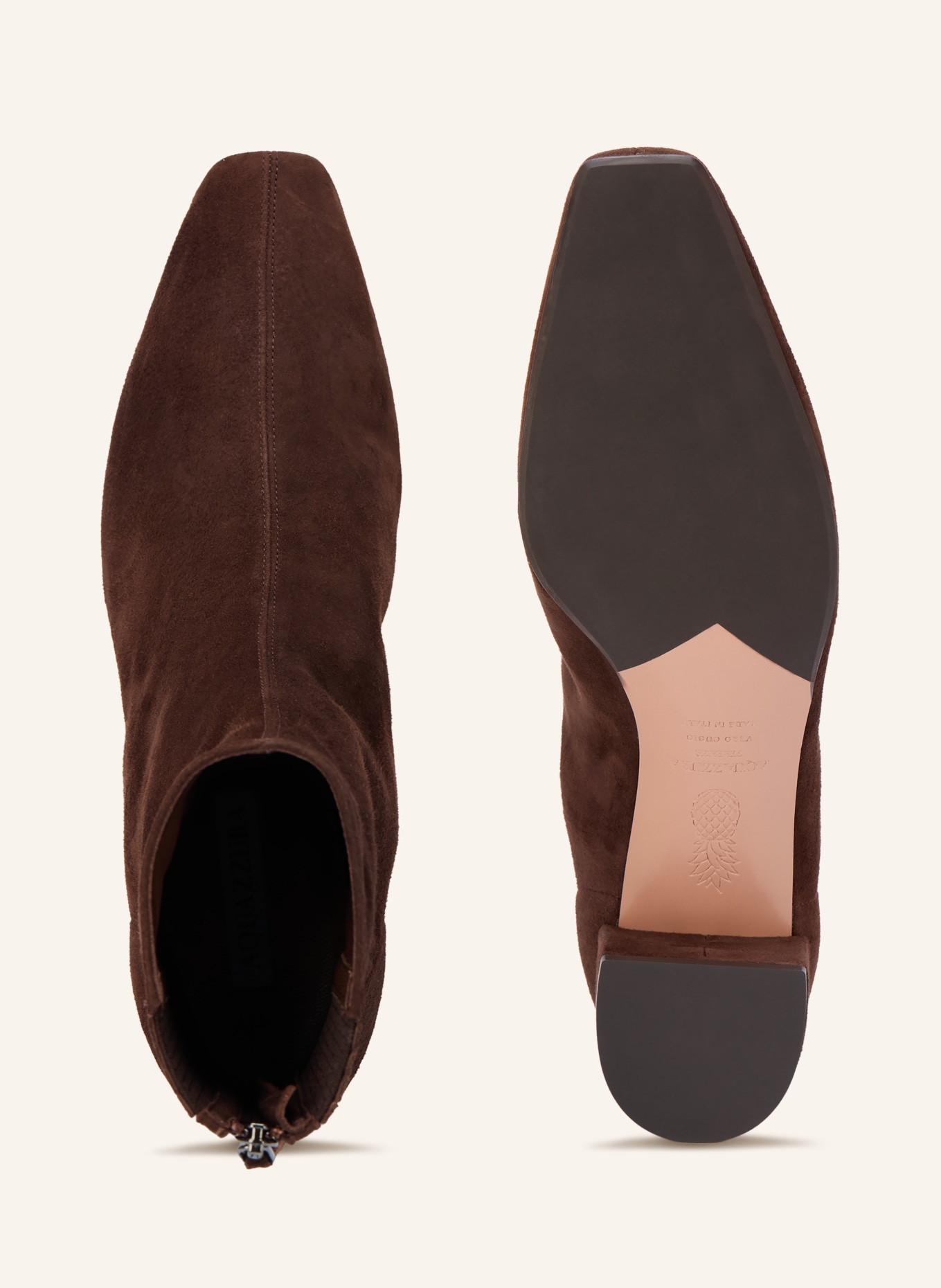 AQUAZZURA Botki SAINT HONOR: CIEMNOBRĄZOWY