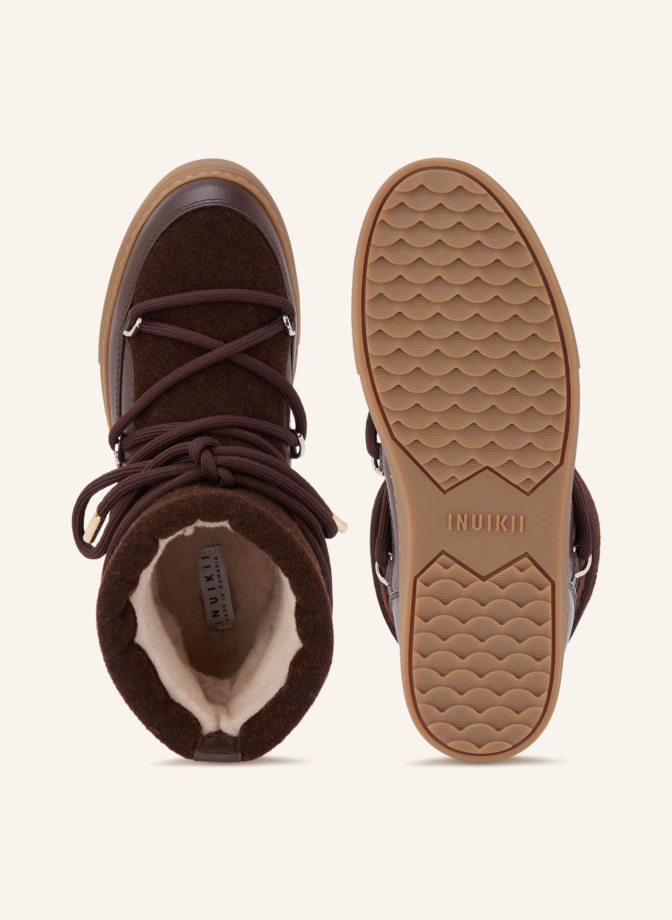 INUIKII bateaux: MARRON FONCÉ / OR