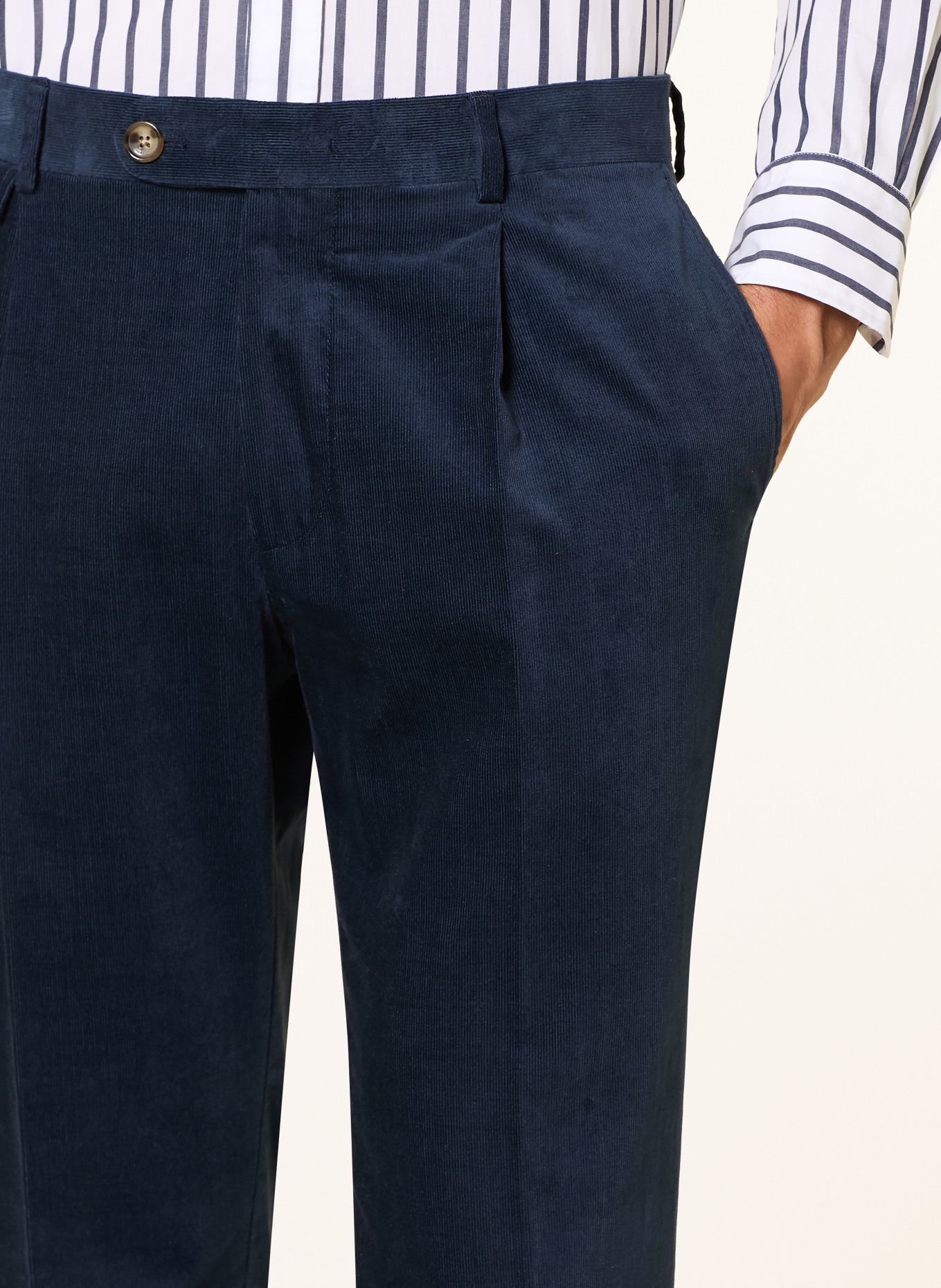 windsor. Pantalon de costume SILVI Shaped Fit en velours côtelé: 425 Medium Blue 425