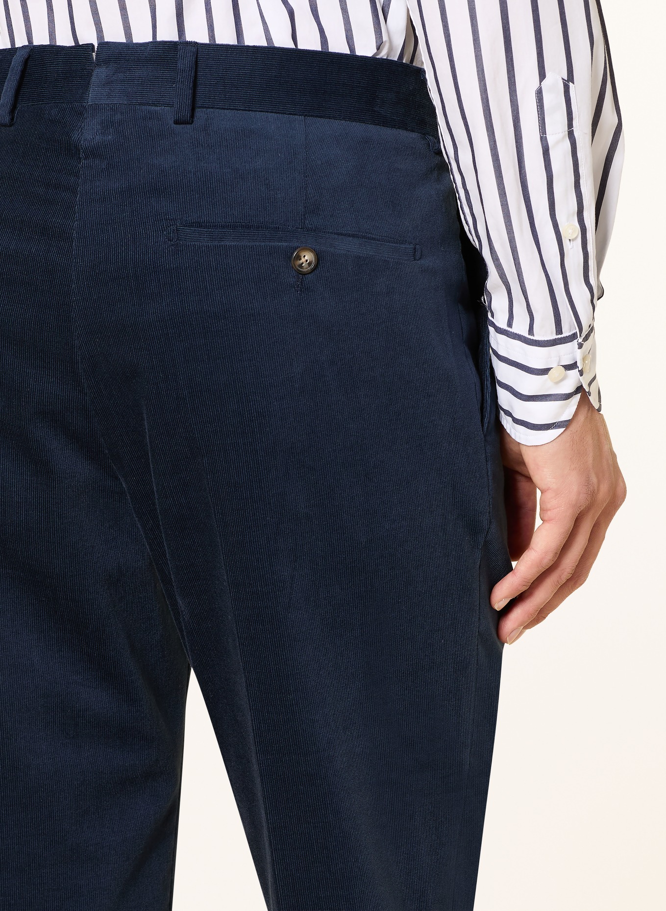 windsor. Pantalon de costume SILVI Shaped Fit en velours côtelé: 425 Medium Blue 425