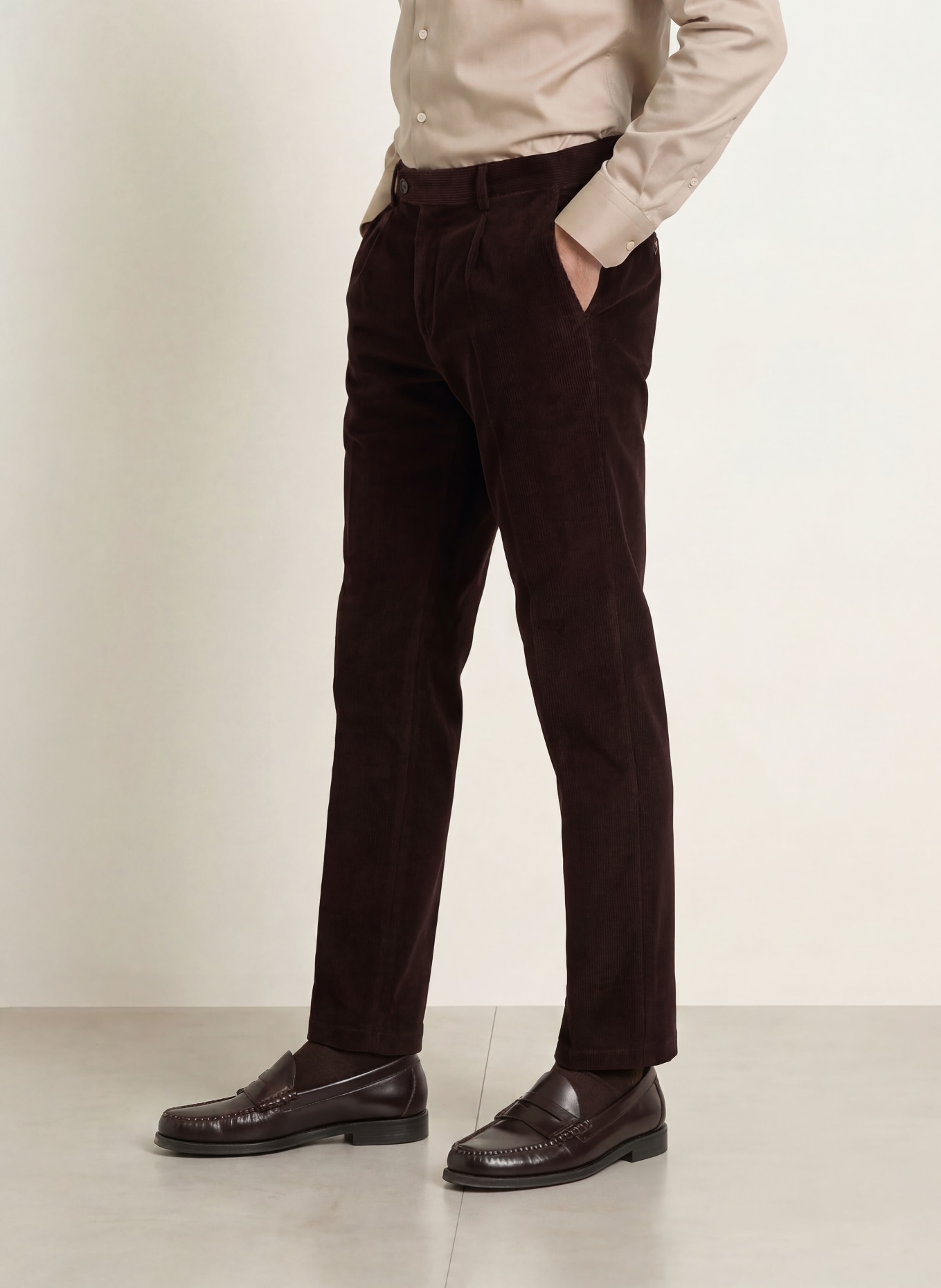 windsor. Pantalon de costume SILVI Shaped Fit en velours côtelé: 630 Lt/Pastel Red 630