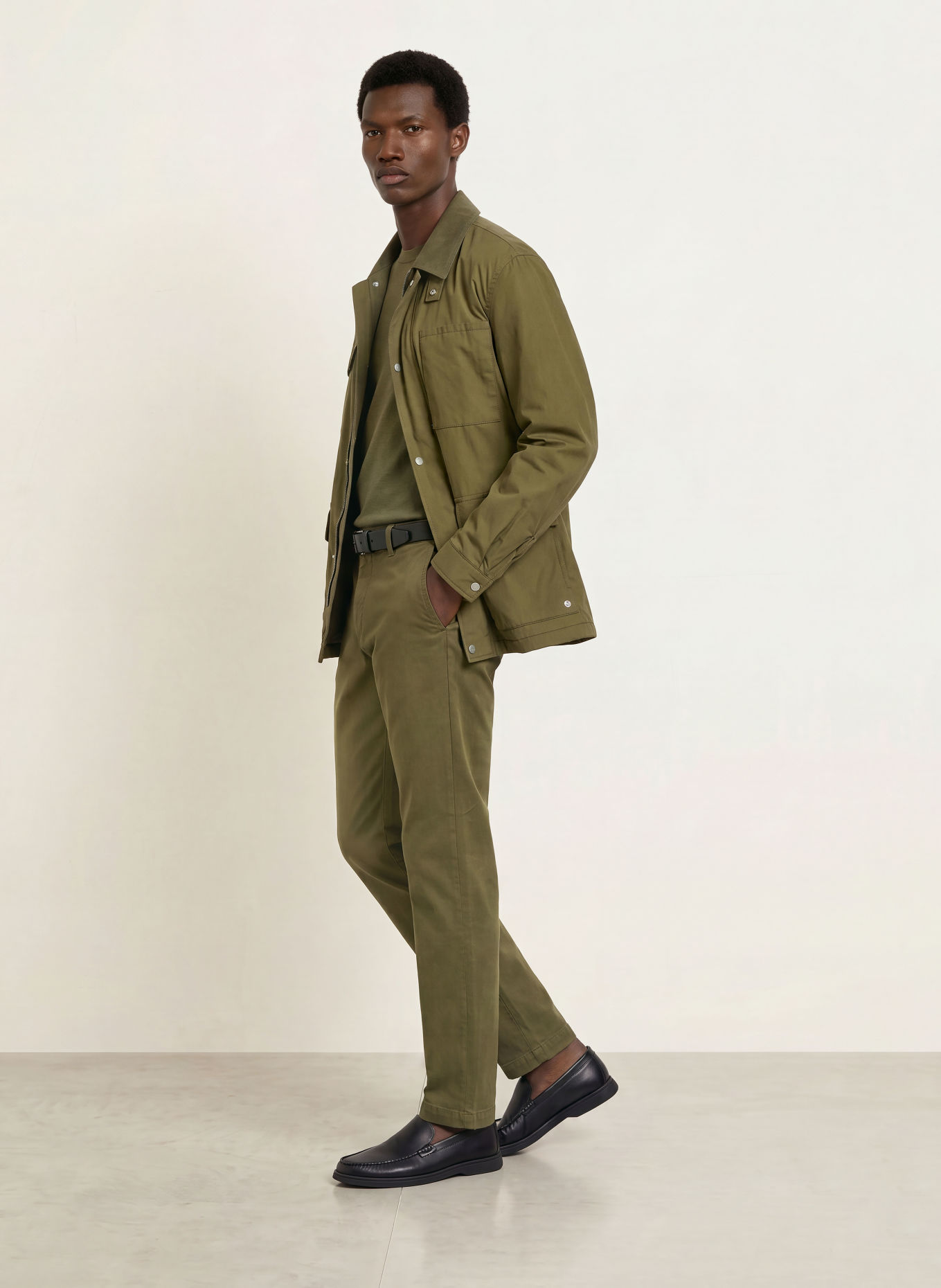 BOSS Pantalon chino KAITON coupe slim: OLIVE