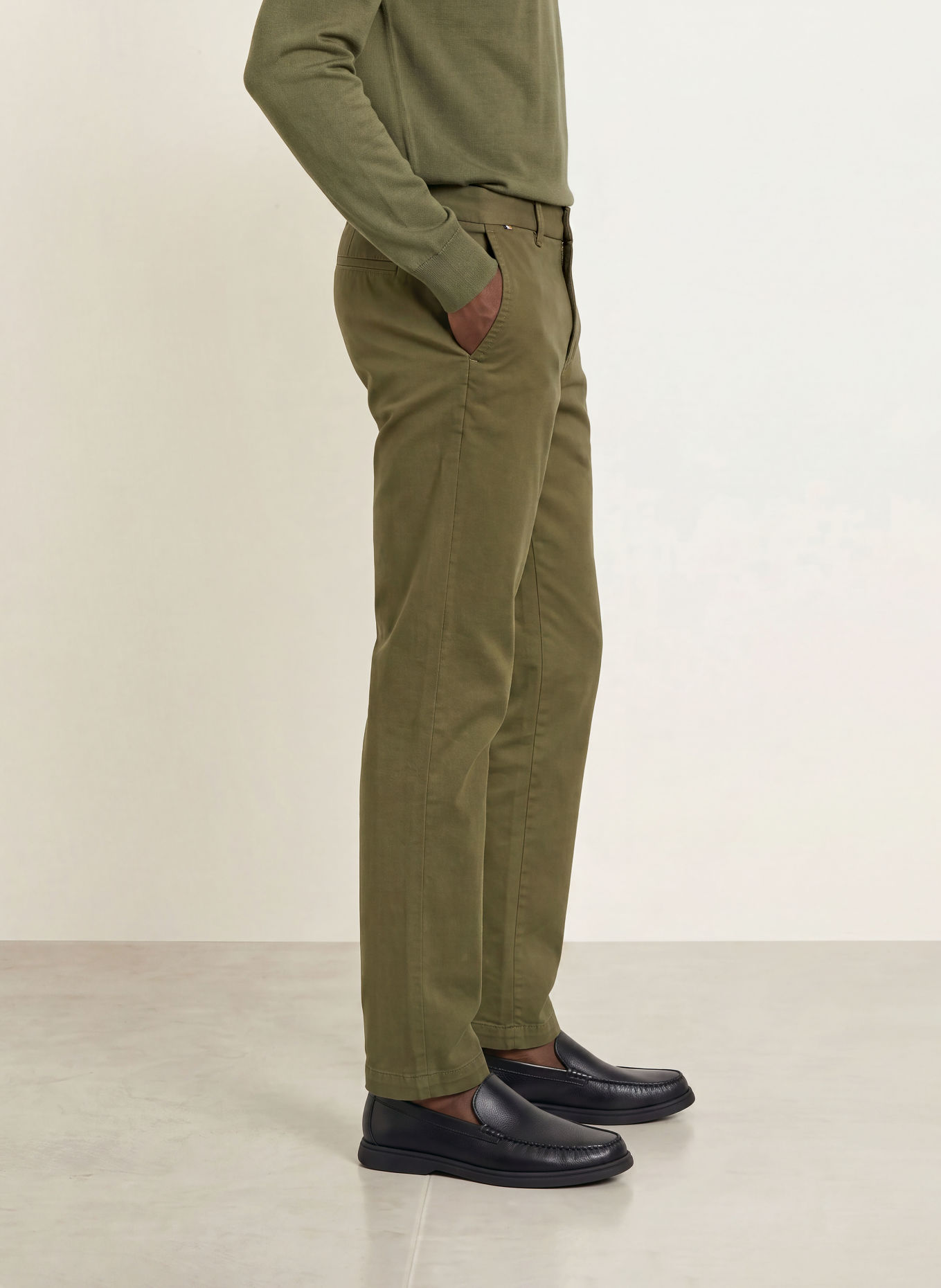 BOSS Pantalon chino KAITON coupe slim: OLIVE