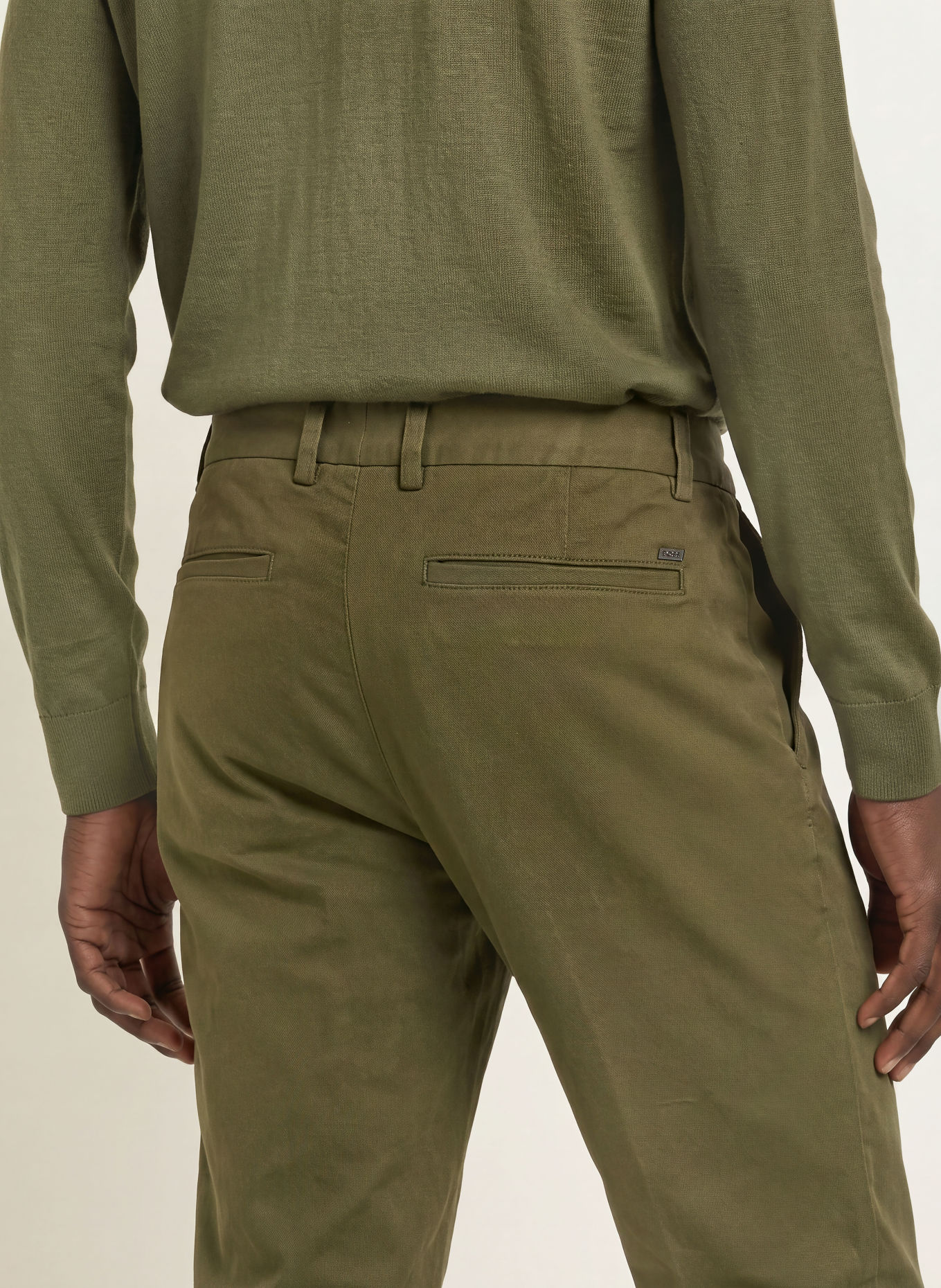 BOSS Pantalon chino KAITON coupe slim: OLIVE