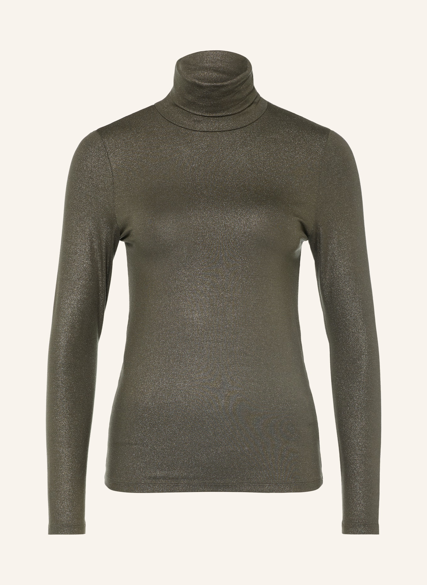 MAJESTIC FILATURES Longsleeve mit Glitzergarn: OLIV