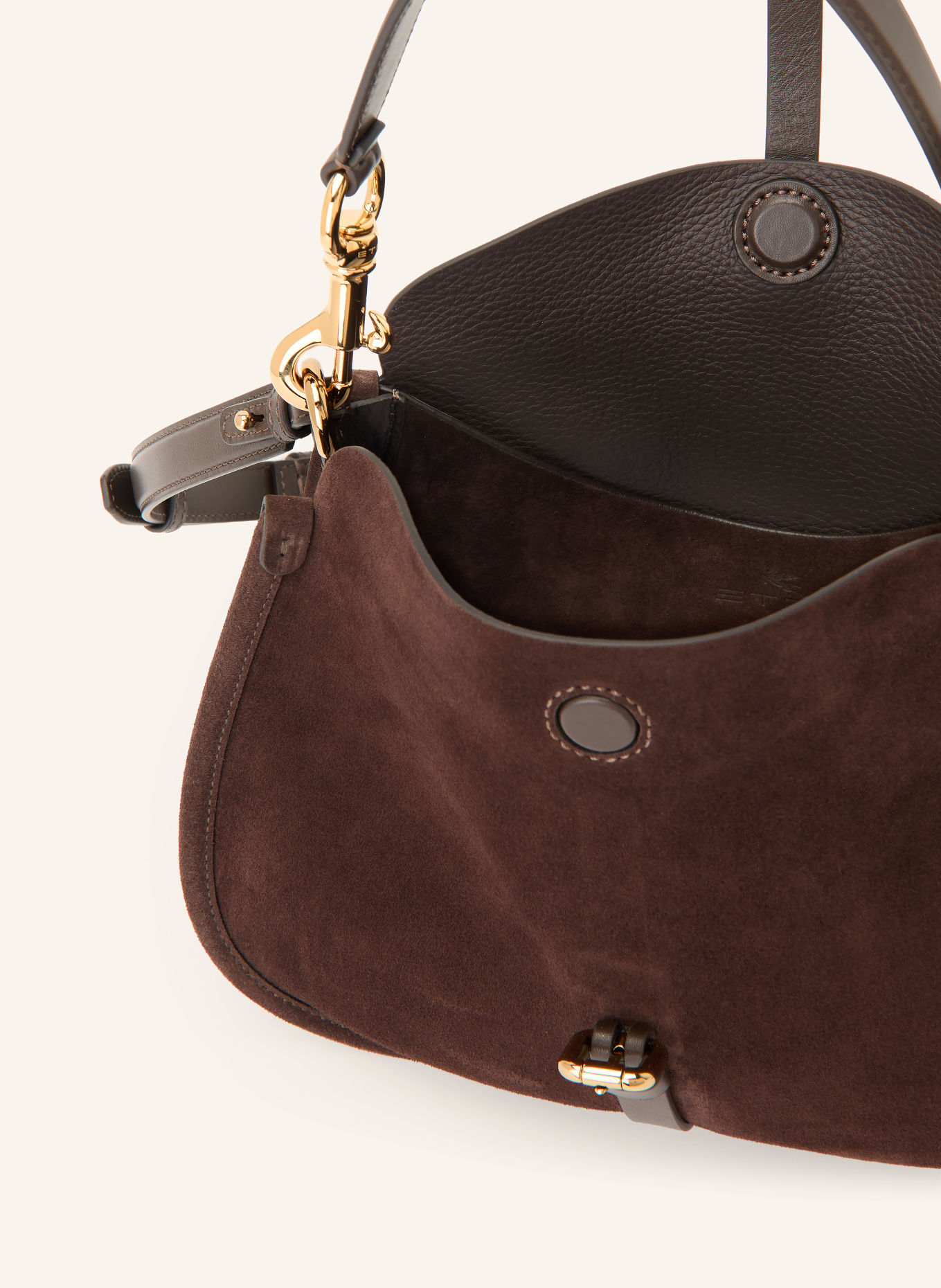 ETRO Crossbody bag MEDIUM: DARK BROWN / GOLD
