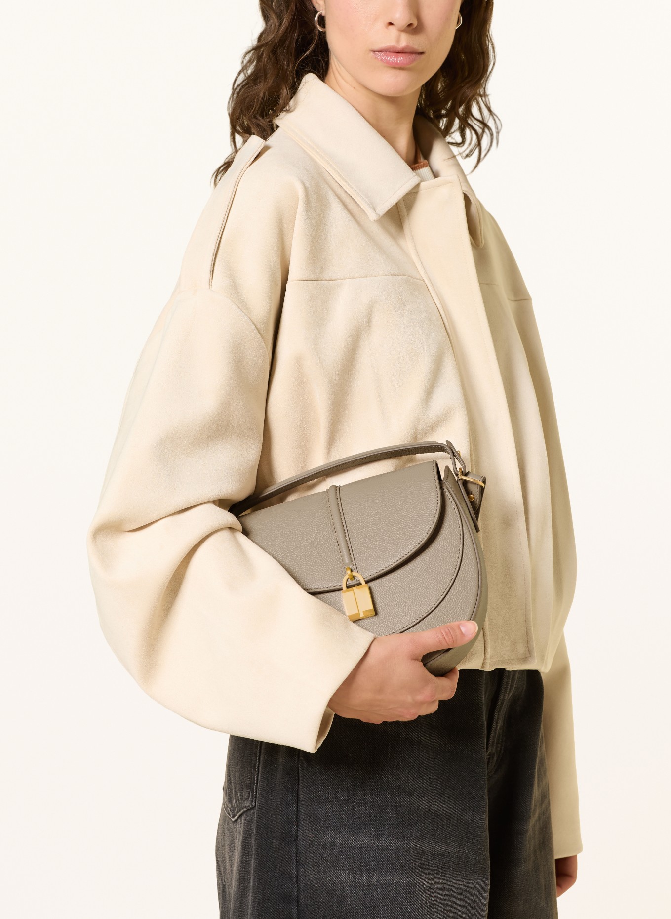 DEMELLIER Sac à bandoulière THE SIENA: BEIGE / OR