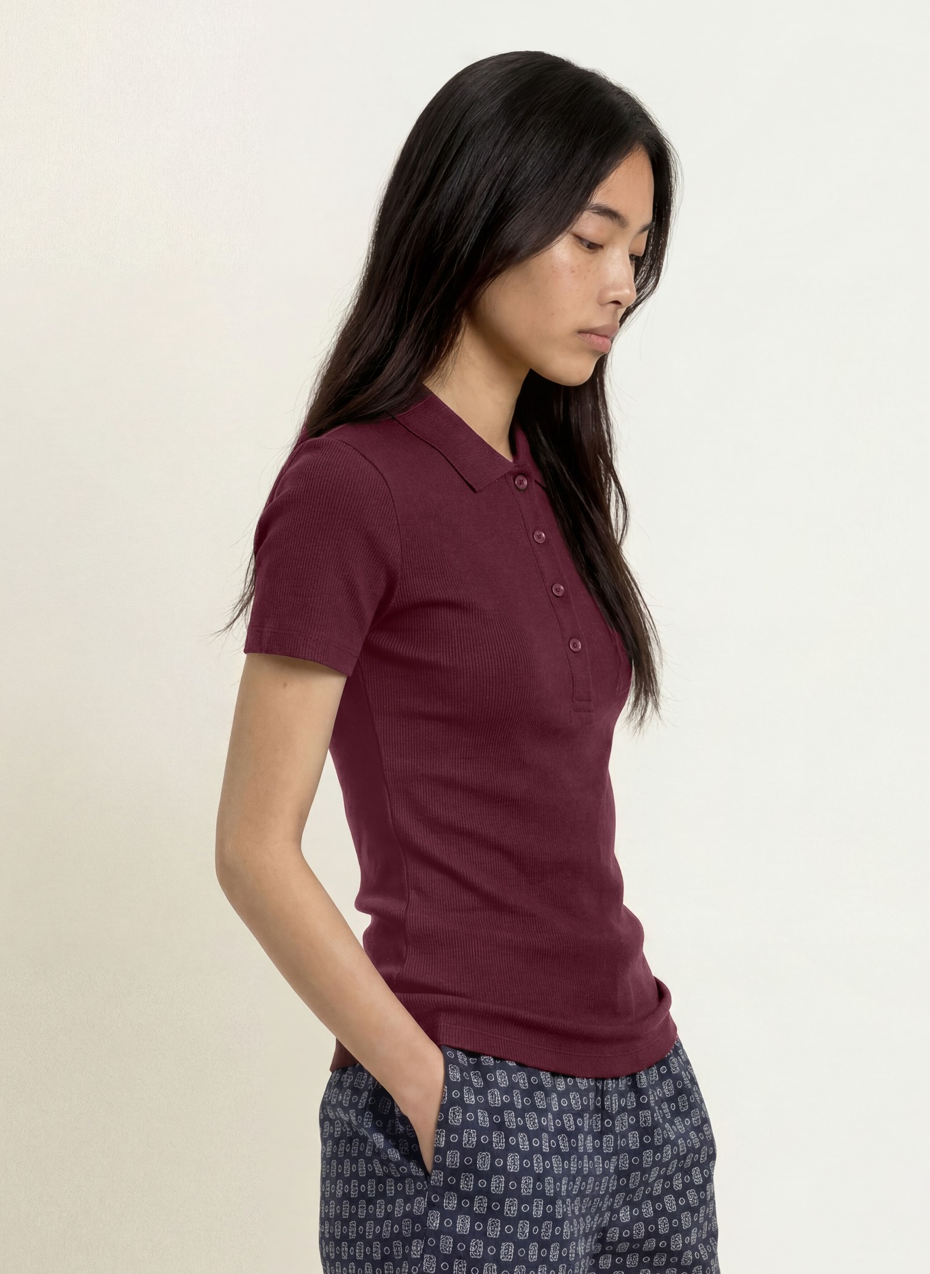 LACOSTE Jersey-Poloshirt: DUNKELROT