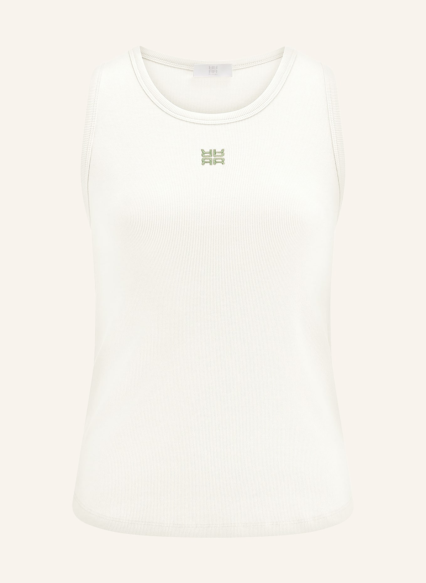 RIANI Top: WHITE / LIGHT GREEN