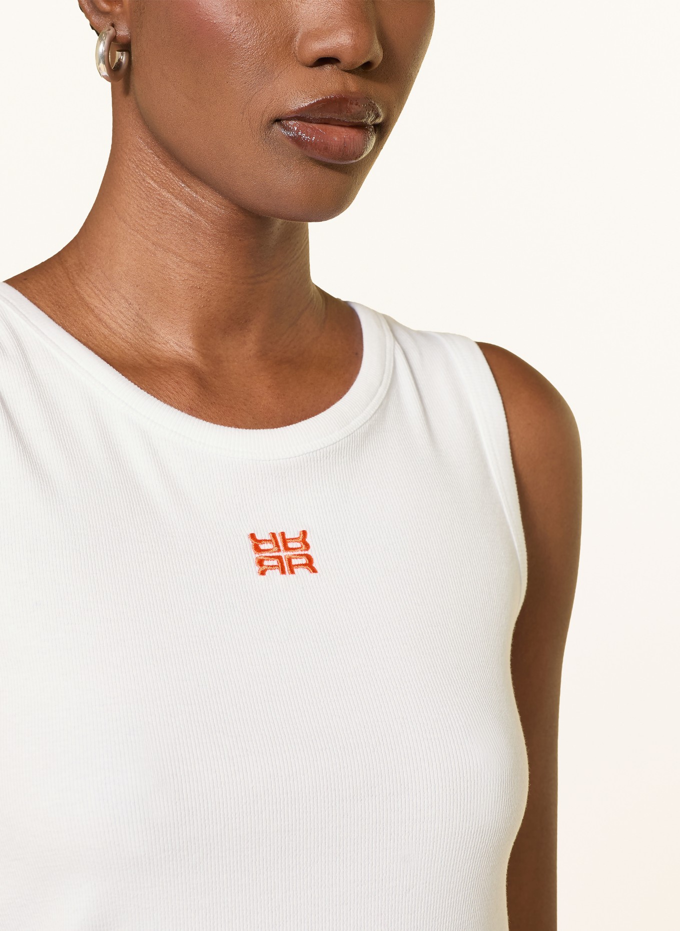 RIANI Top: WHITE / ORANGE