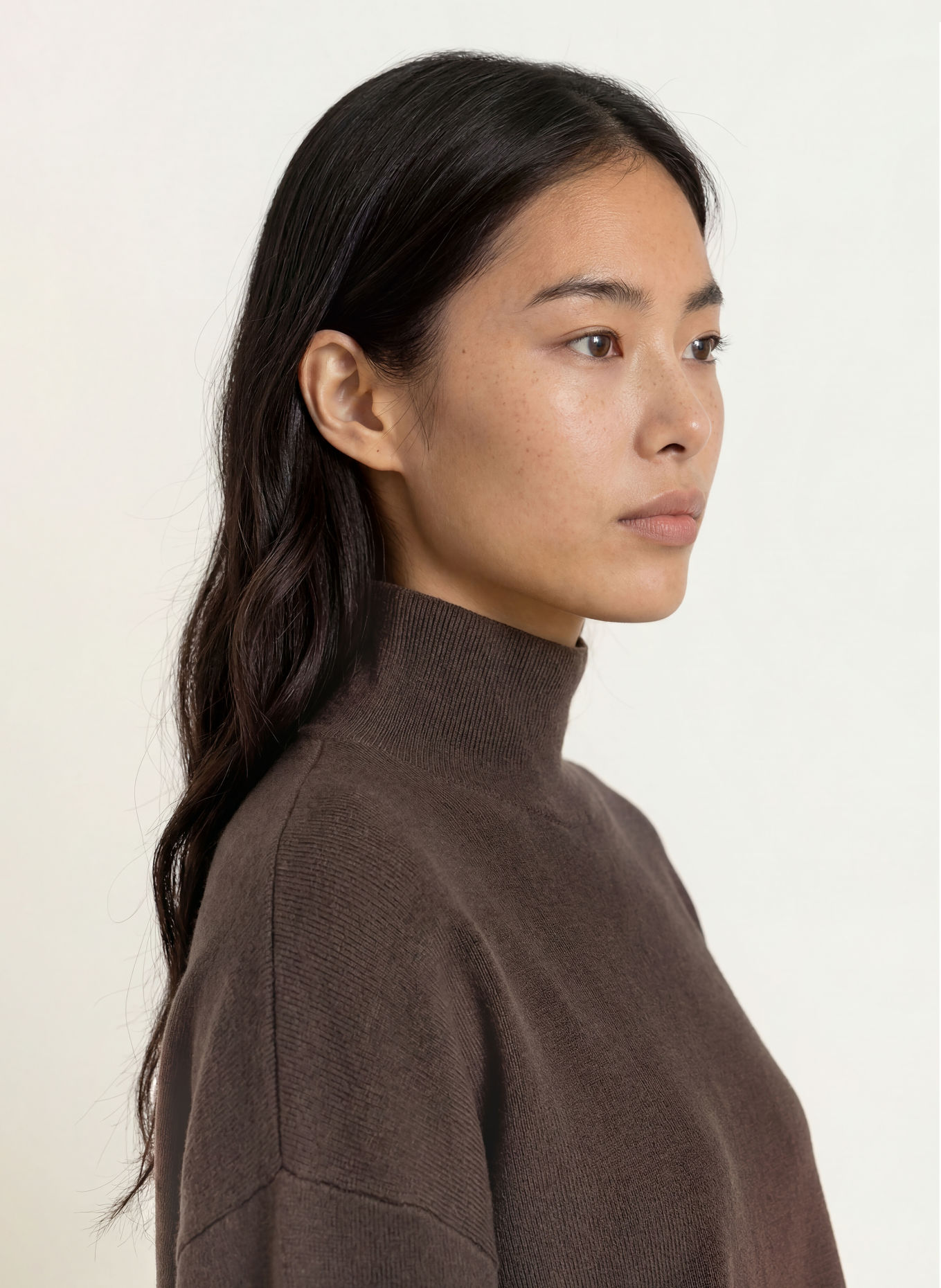 MSCH COPENHAGEN Trui met col MSCHMERCY: MARRON FONCÉ