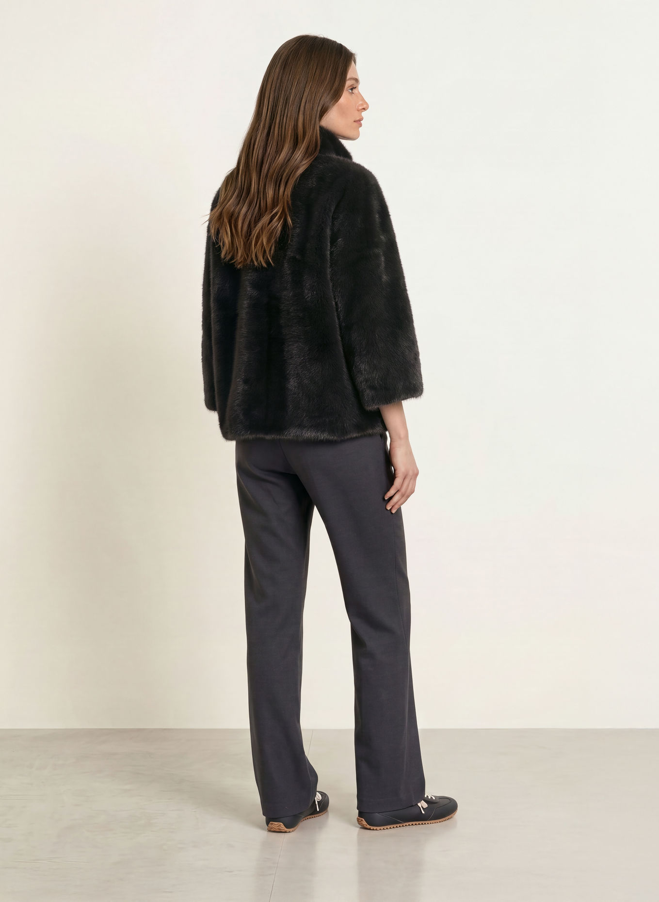 Juvia Faux fur jacket FEDORA: DARK GRAY