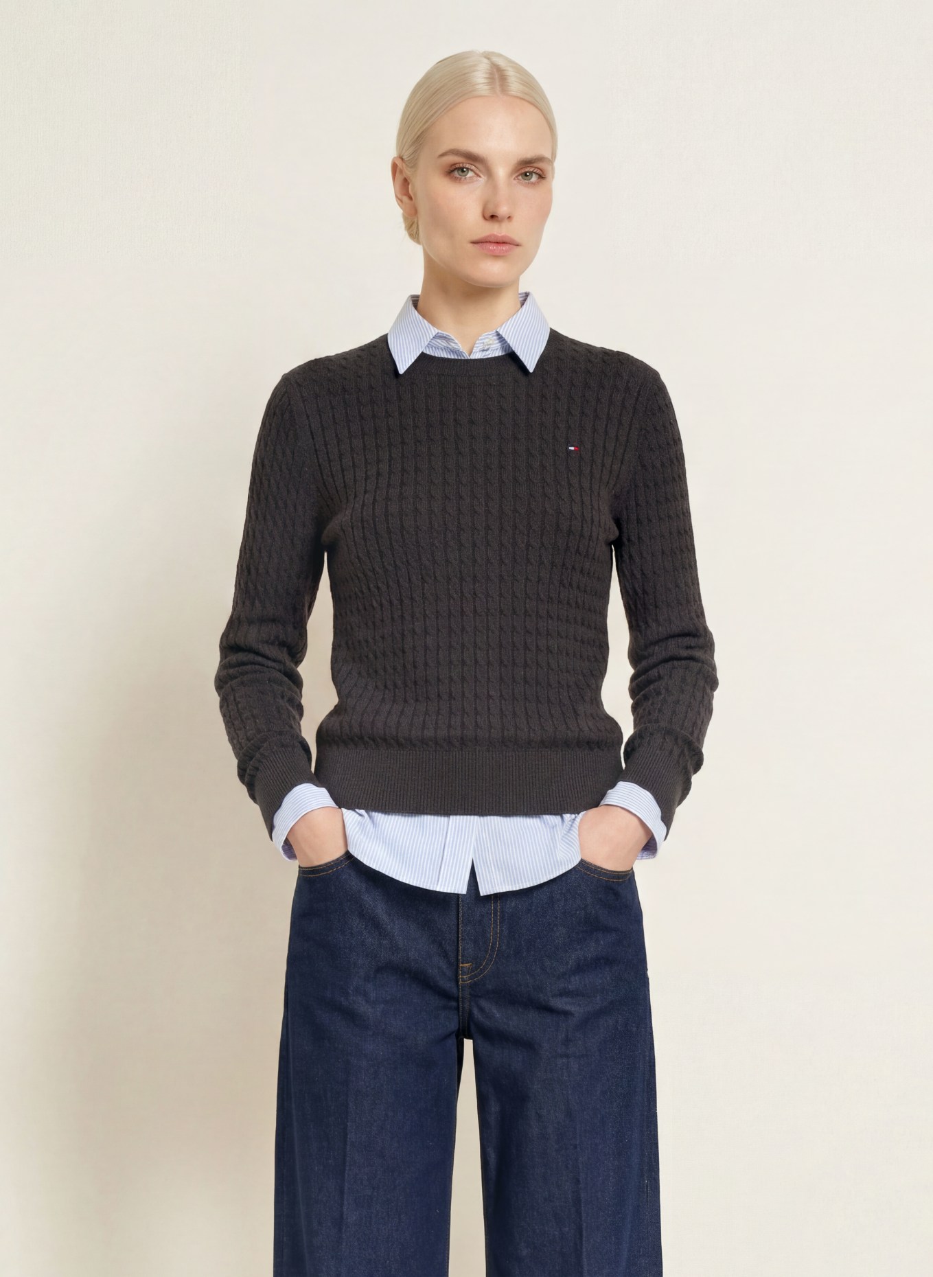 TOMMY HILFIGER pull: NOIR