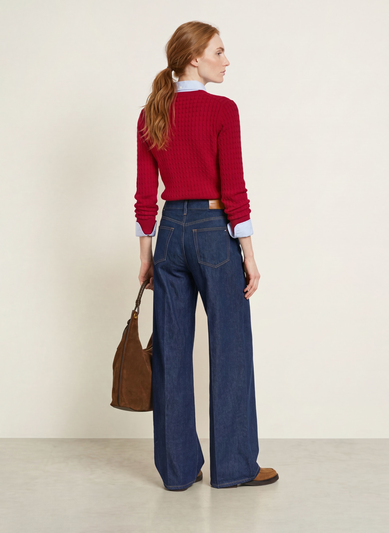 TOMMY HILFIGER pull: ROUGE